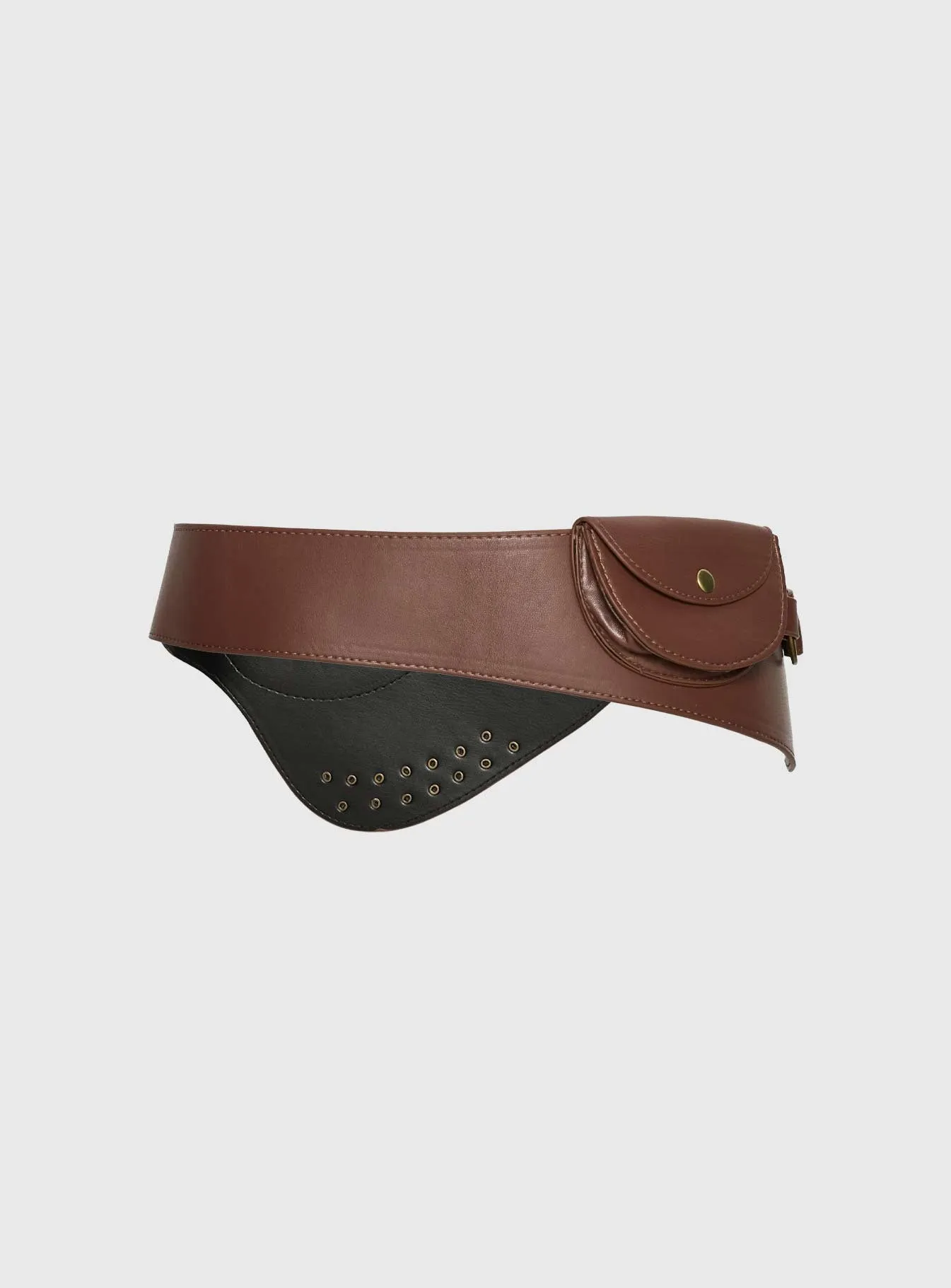 Flourish Faux Leather Belt Brown sold by Princess Polly product image thumbnail 3