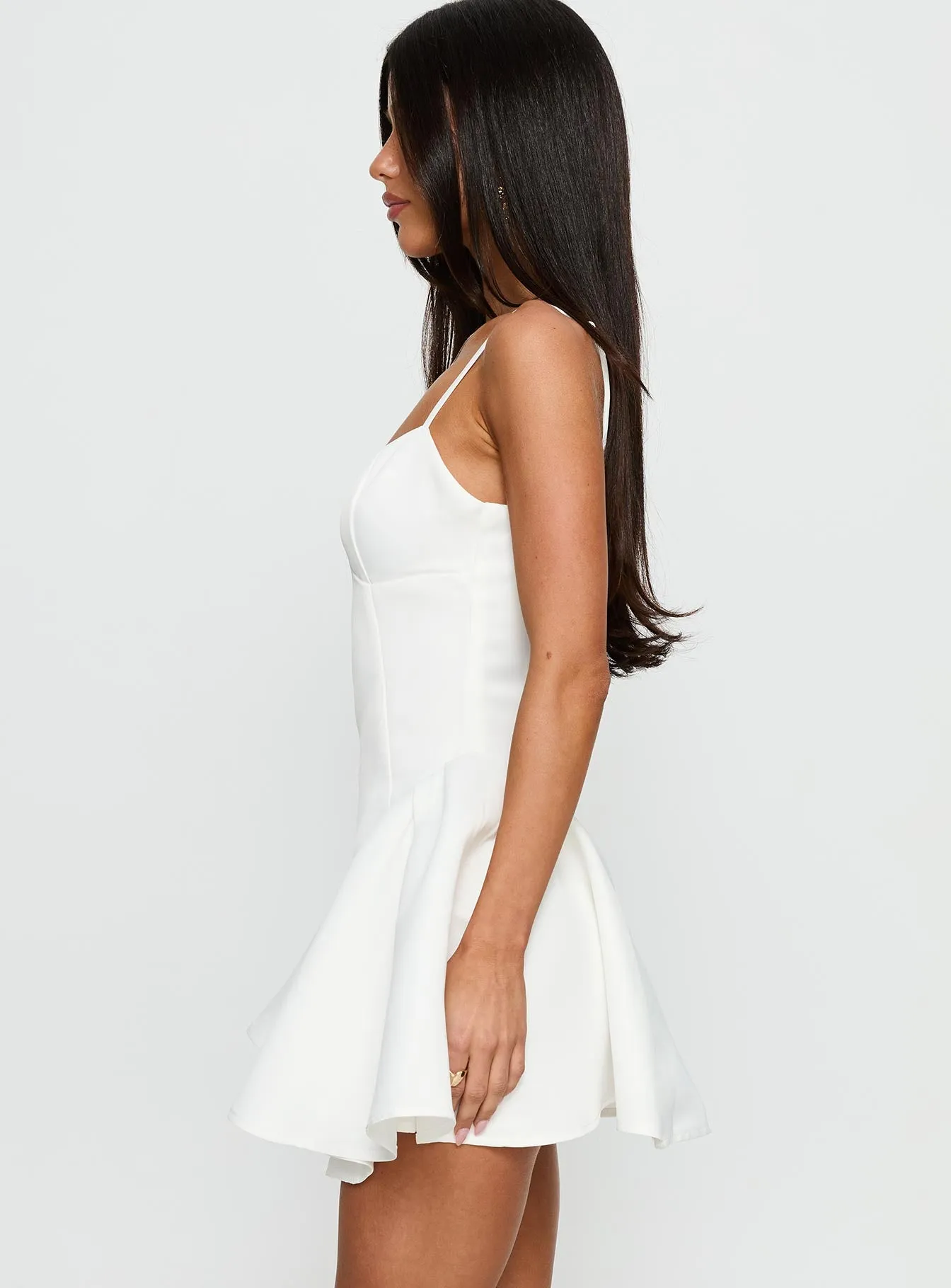 Alympia Pleat Mini Dress White sold by Princess Polly product image thumbnail 4