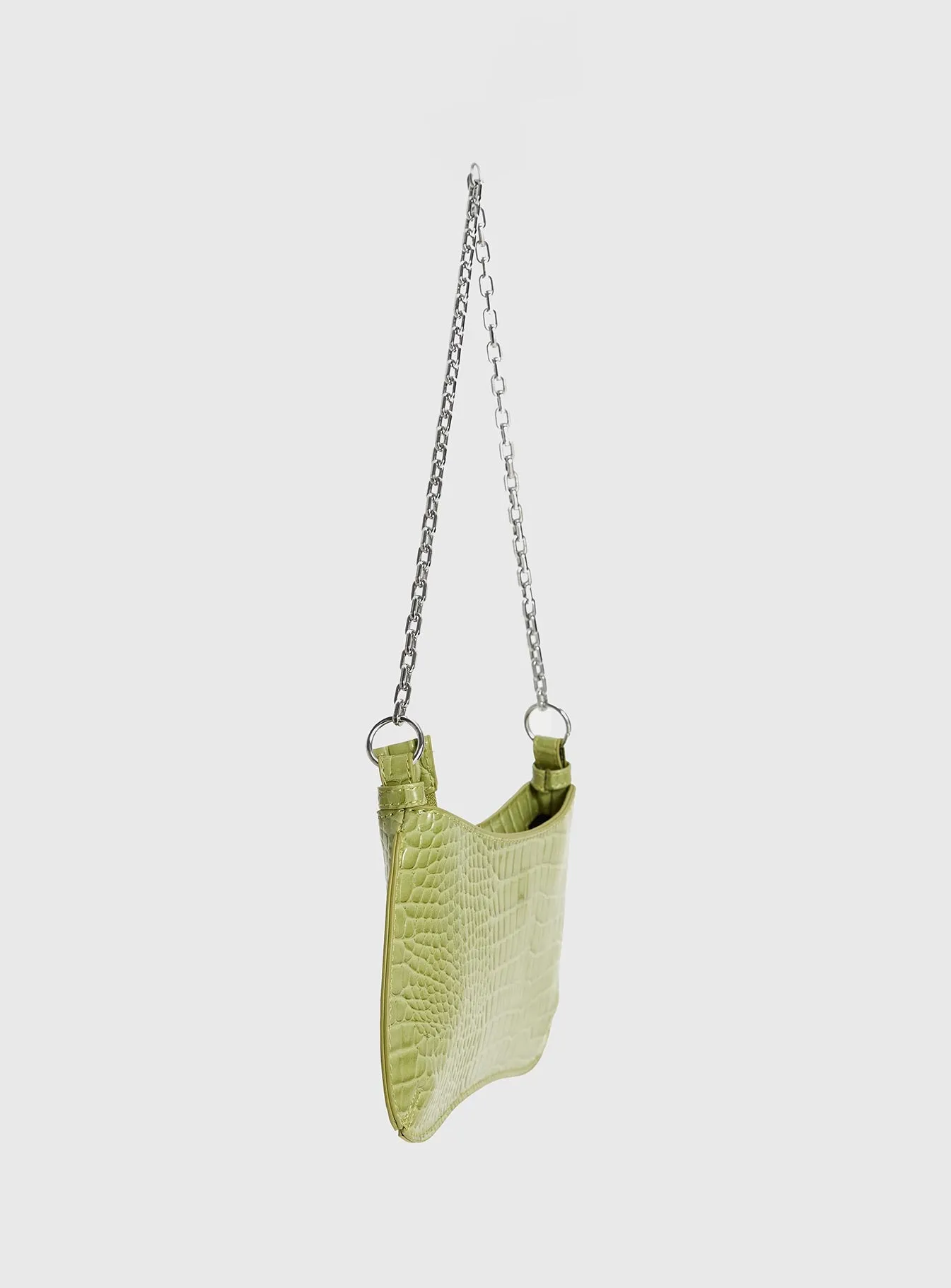 Gwynne Faux Leather Shoulder Bag Green sold by Princess Polly product image thumbnail 4