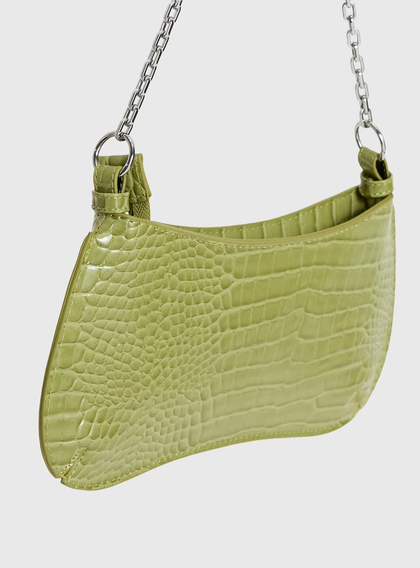 Gwynne Faux Leather Shoulder Bag Green sold by Princess Polly product image thumbnail 5