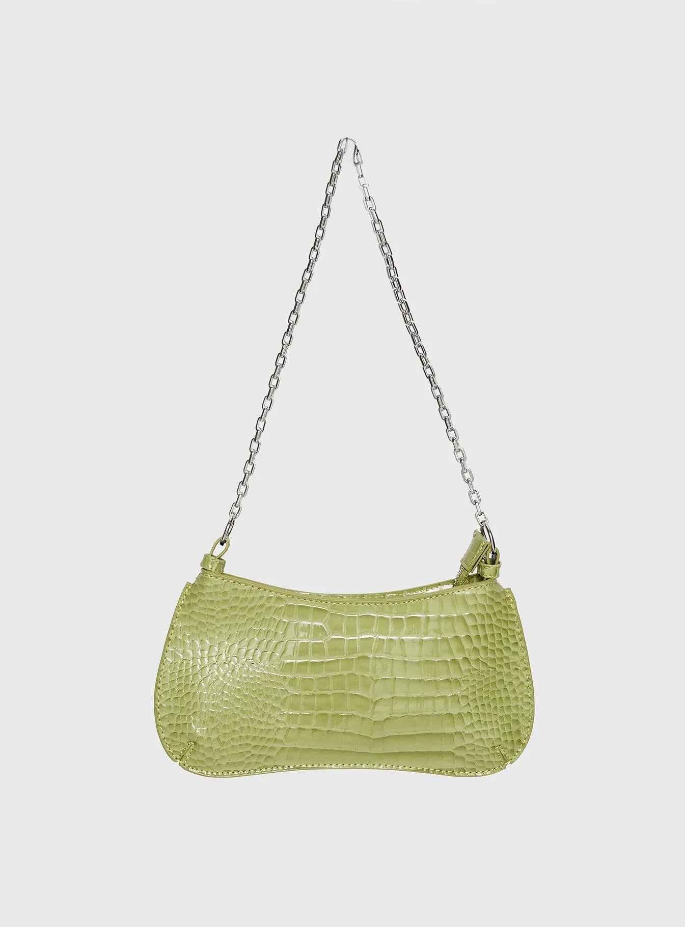 Gwynne Faux Leather Shoulder Bag Green sold by Princess Polly product image thumbnail 3