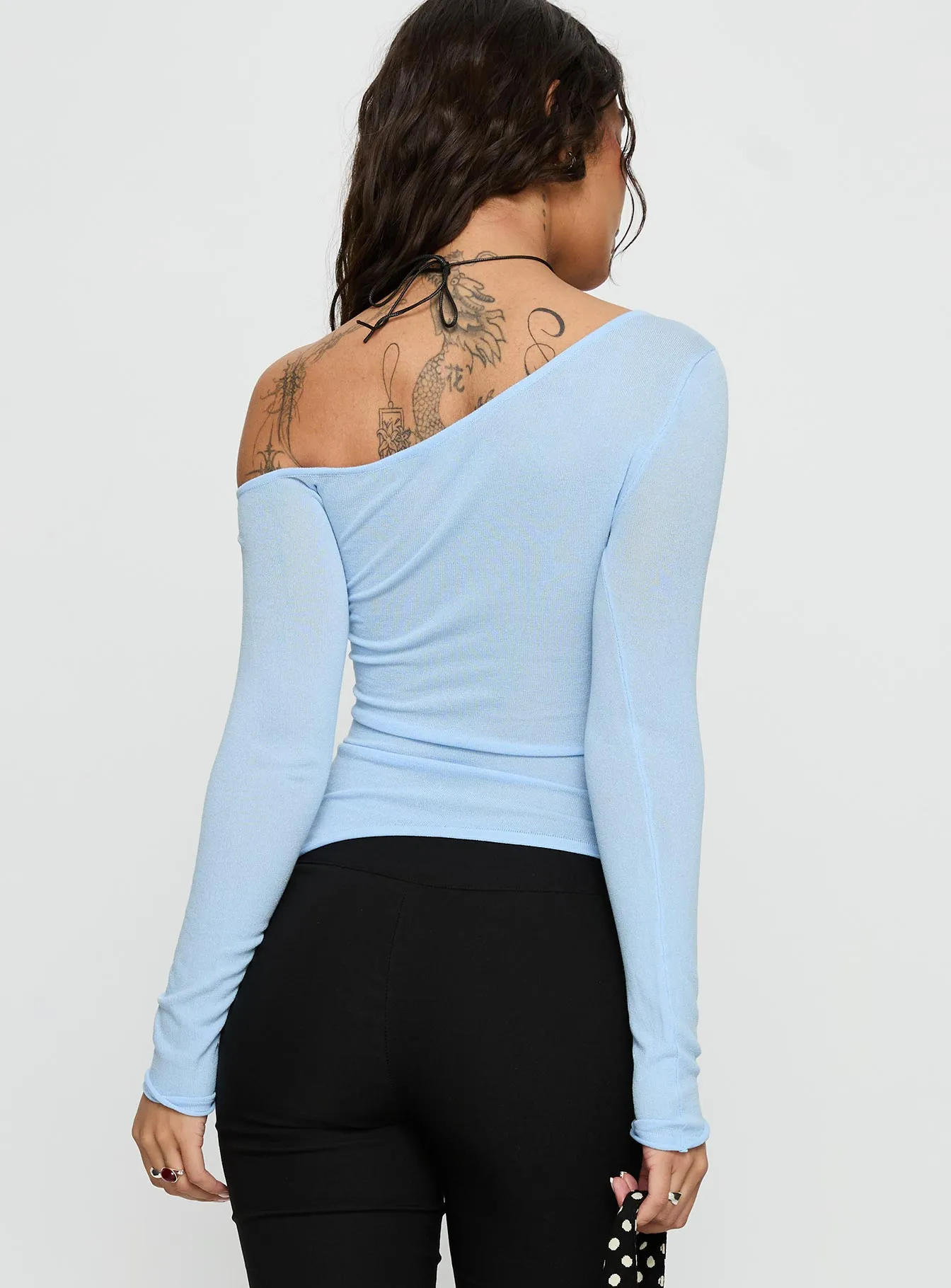 Kastor One Shoulder Long Sleeve Top Blue sold by Princess Polly product image thumbnail 5