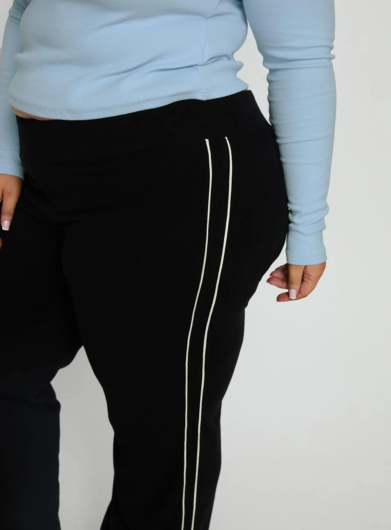 Ascenda Straight Leg Track Pant Black Curve sold by Princess Polly product image thumbnail 5
