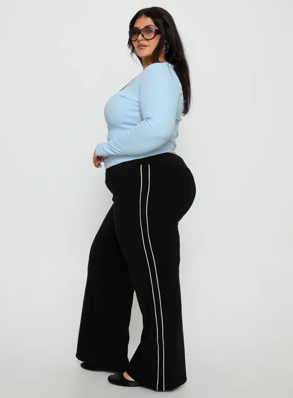 Ascenda Straight Leg Track Pant Black Curve sold by Princess Polly