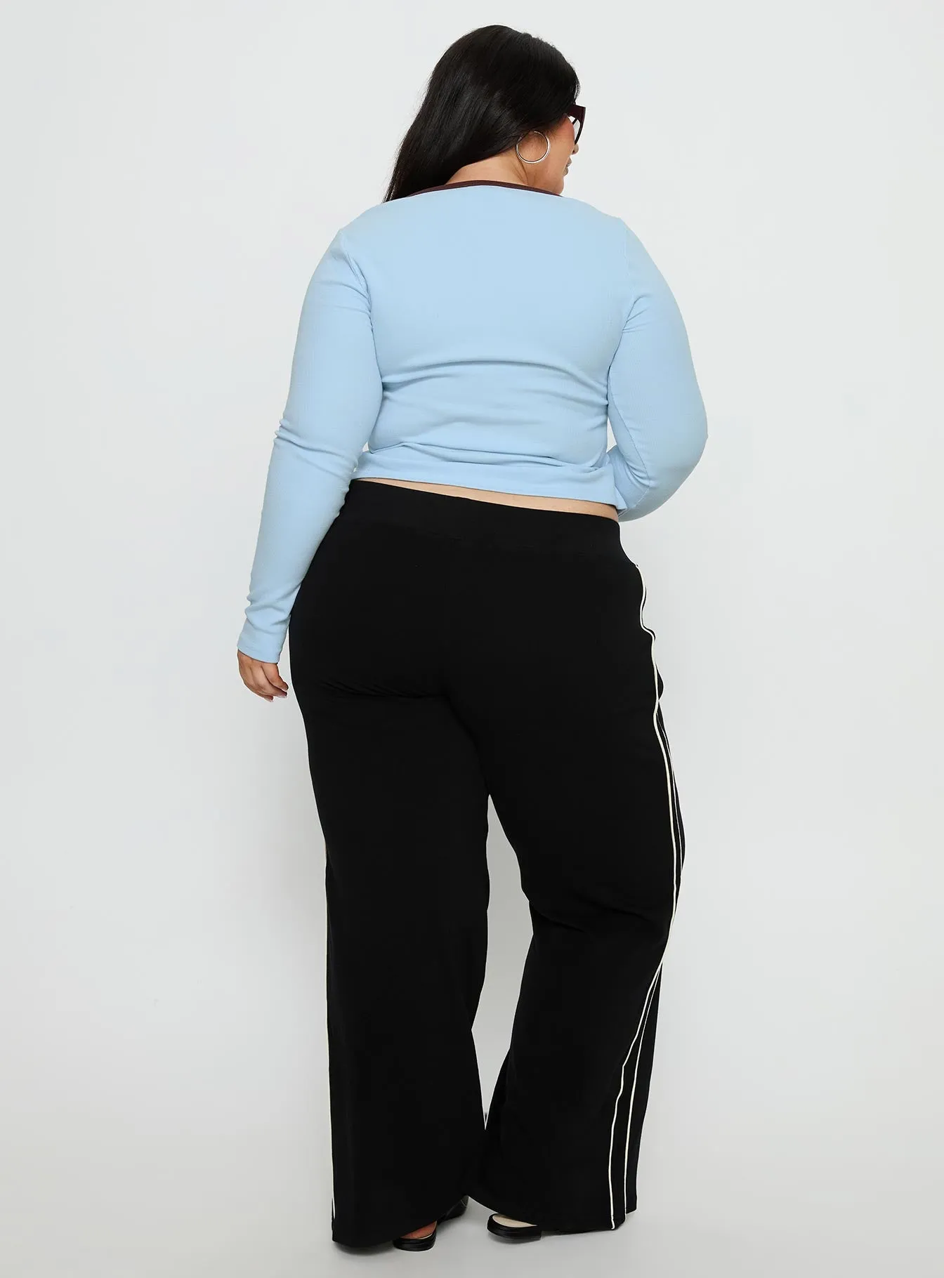 Ascenda Straight Leg Track Pant Black Curve sold by Princess Polly product image thumbnail 4