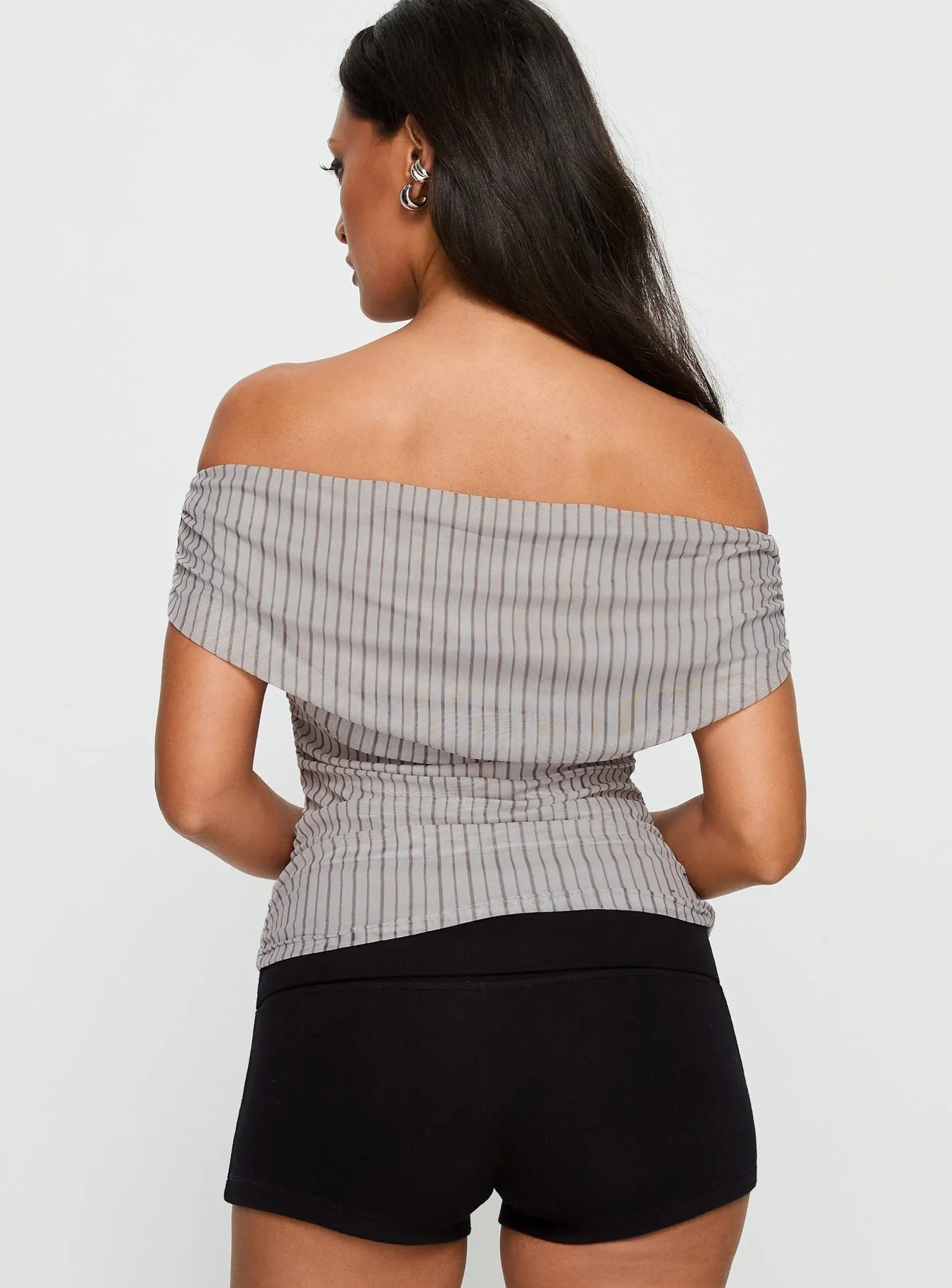Hailley Off Shoulder Top Stripe sold by Princess Polly product image thumbnail 5