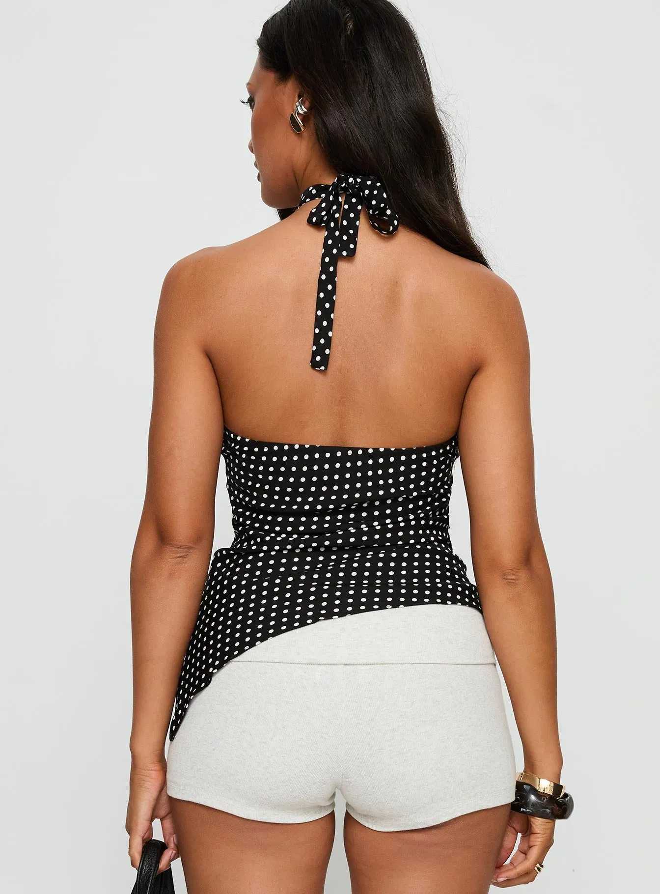 Clerissa Ring Detail Top Black Polka Dot sold by Princess Polly product image thumbnail 5