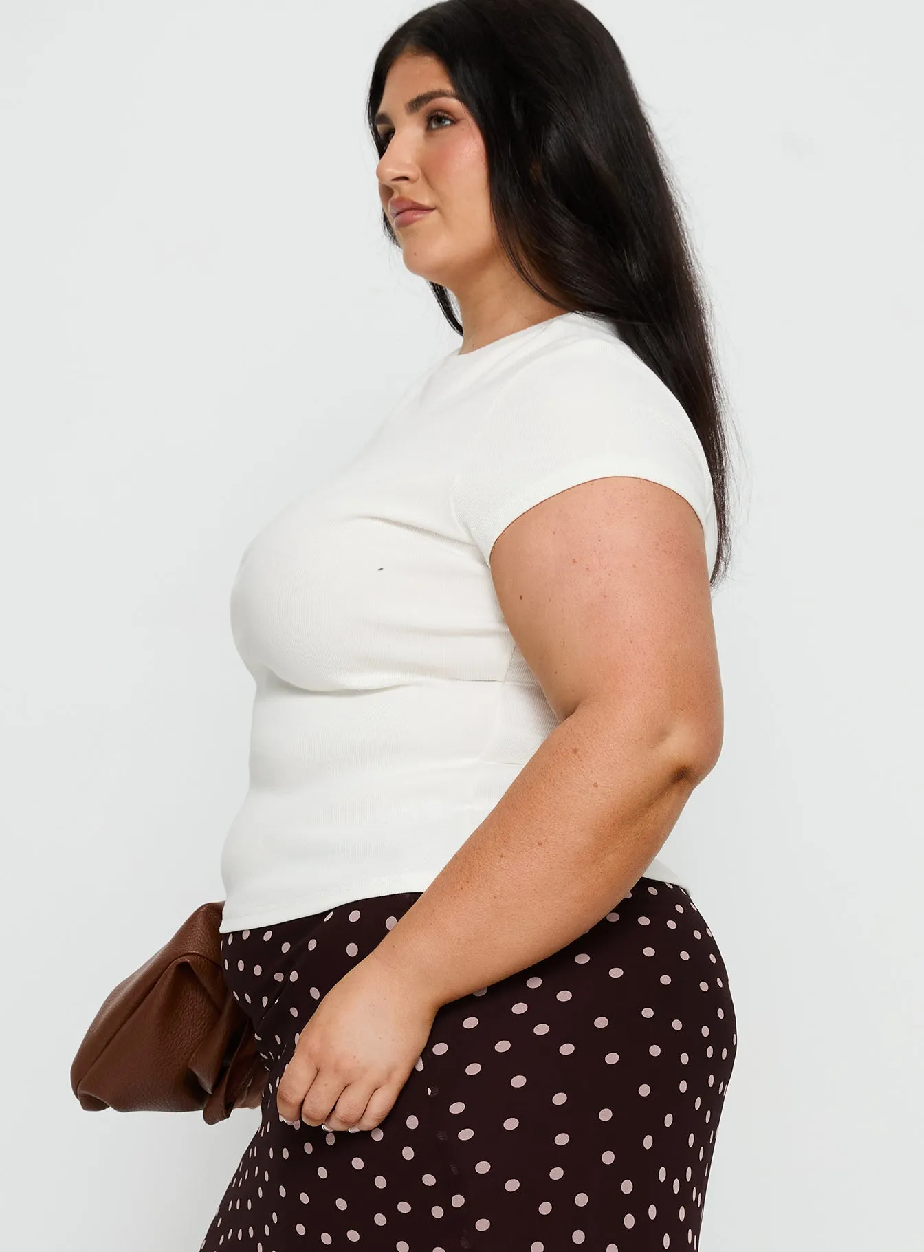 Baseline Longline Rib Top White Curve sold by Princess Polly product image thumbnail 4