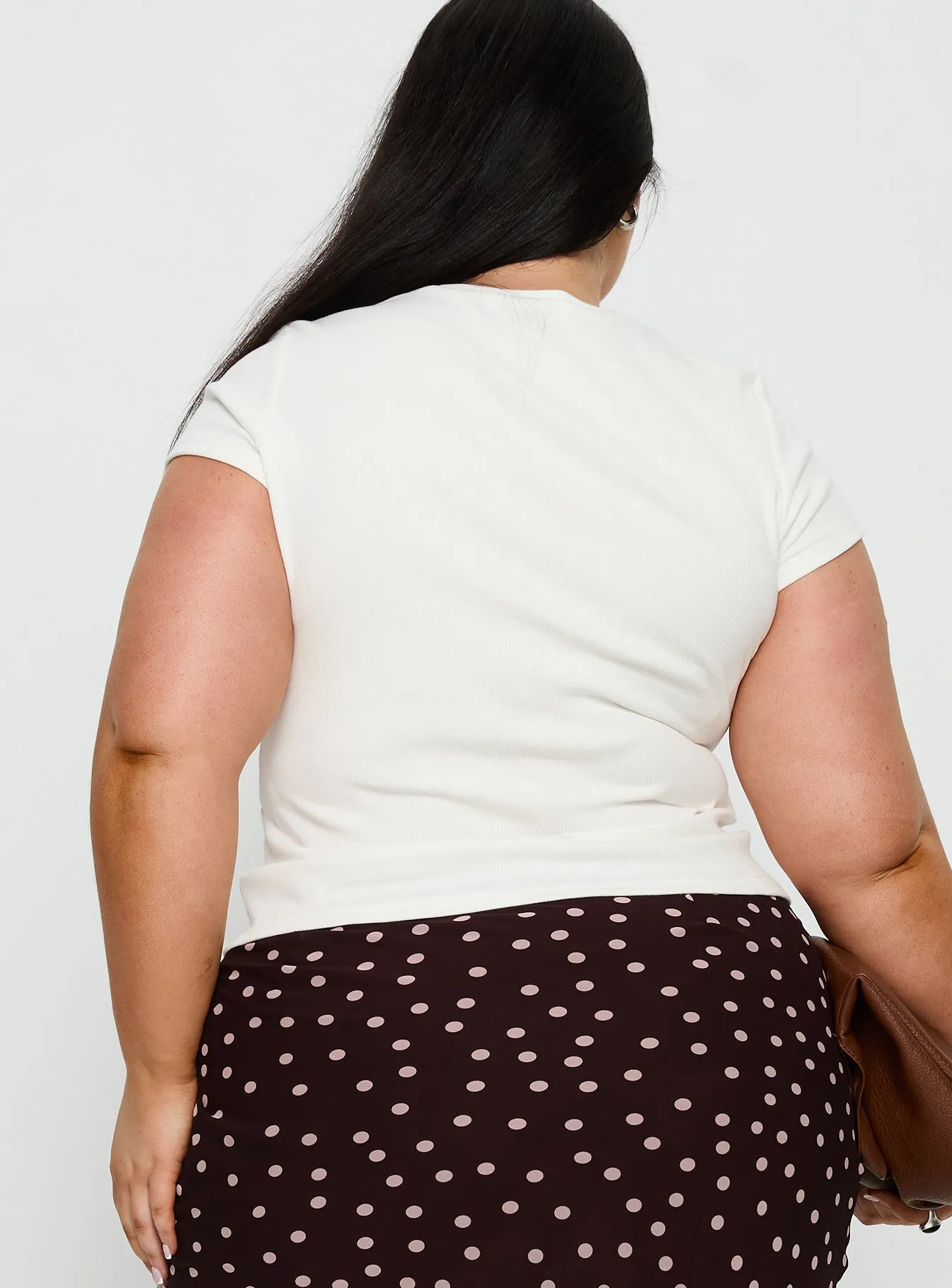 Baseline Longline Rib Top White Curve sold by Princess Polly product image thumbnail 5