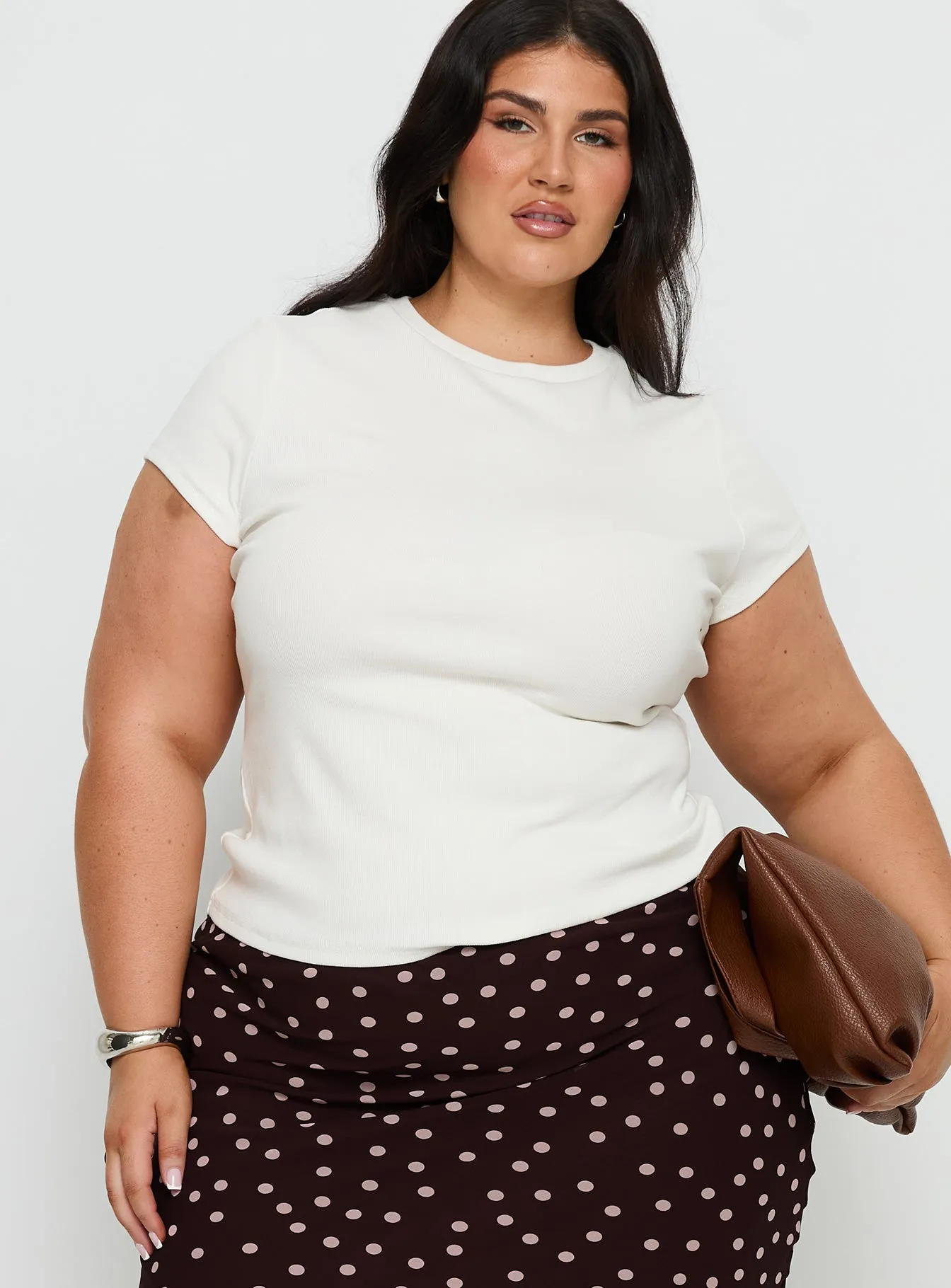 Baseline Longline Rib Top White Curve sold by Princess Polly product image thumbnail 2