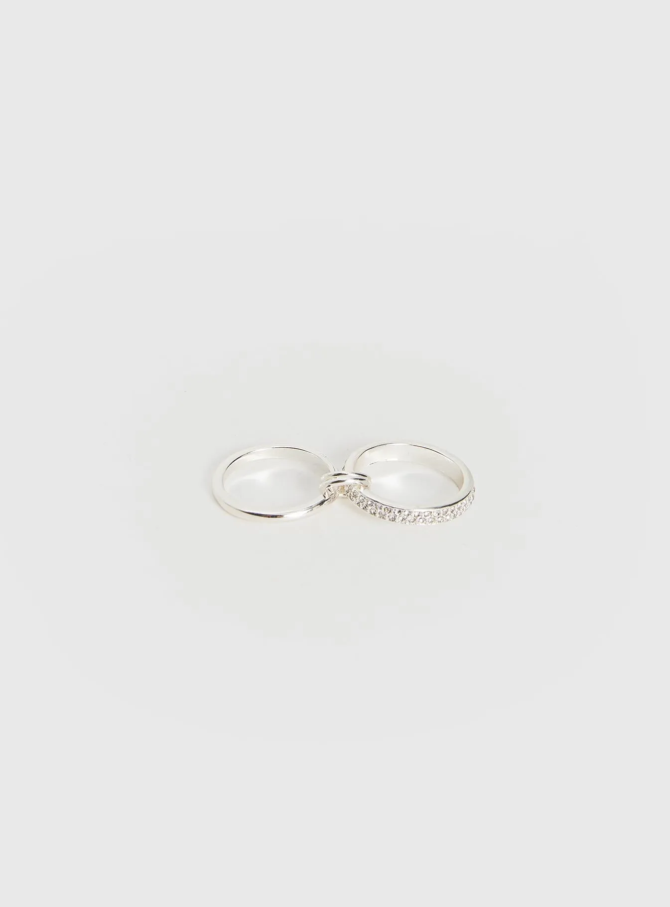 Something Sweet Stacked Ring Silver sold by Princess Polly product image thumbnail 3