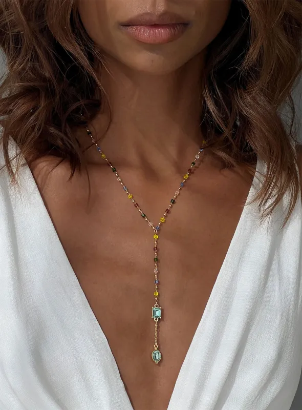 Chappell Y Necklace Gold sold by Princess Polly