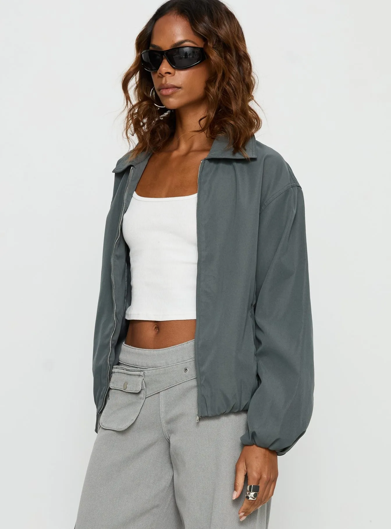 Donetta Collared Jacket Charcoal sold by Princess Polly product image thumbnail 3