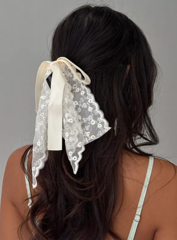 Bellarosa Lace Bow White sold by Princess Polly
