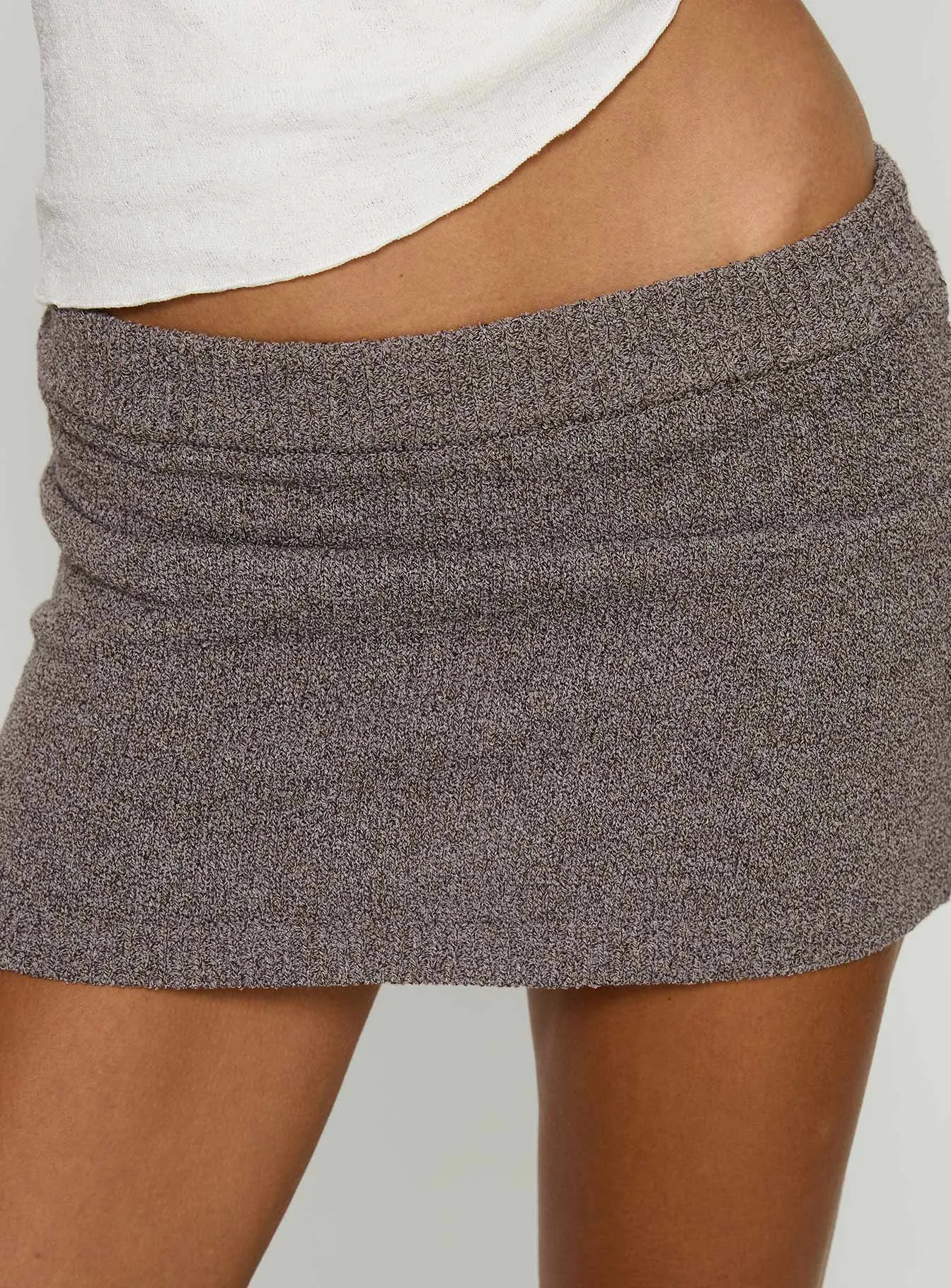 Ashfield Knit Mini Skirt Dark Grey sold by Princess Polly product image thumbnail 5