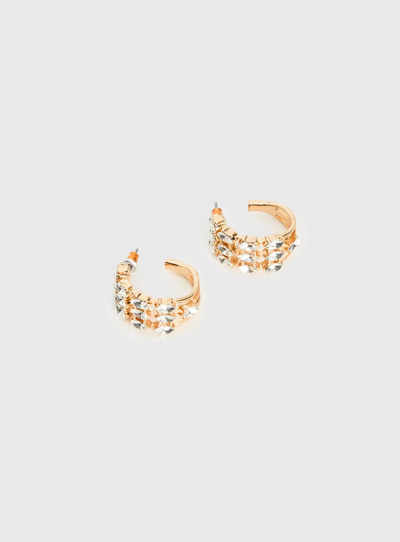 Ashlen Hoop Earrings Gold sold by Princess Polly product image thumbnail 3