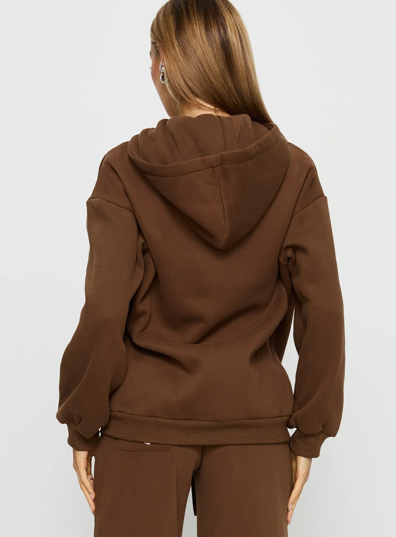 Princess Polly Stargirl Zip Through Jumper Brown sold by Princess Polly product image thumbnail 5