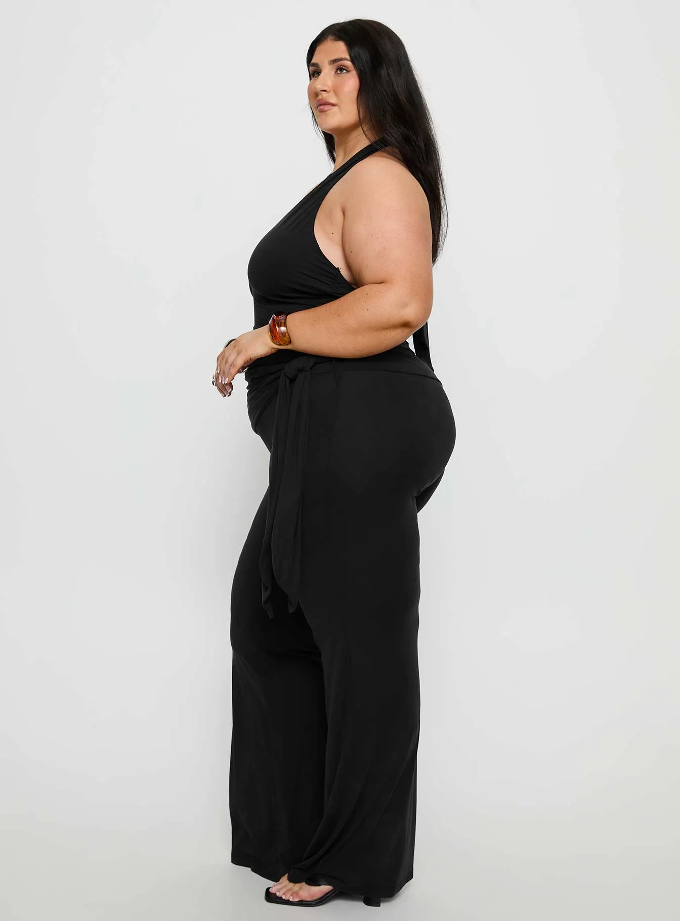 Enchantress Wide Leg Jumpsuit Black Curve sold by Princess Polly product image thumbnail 4