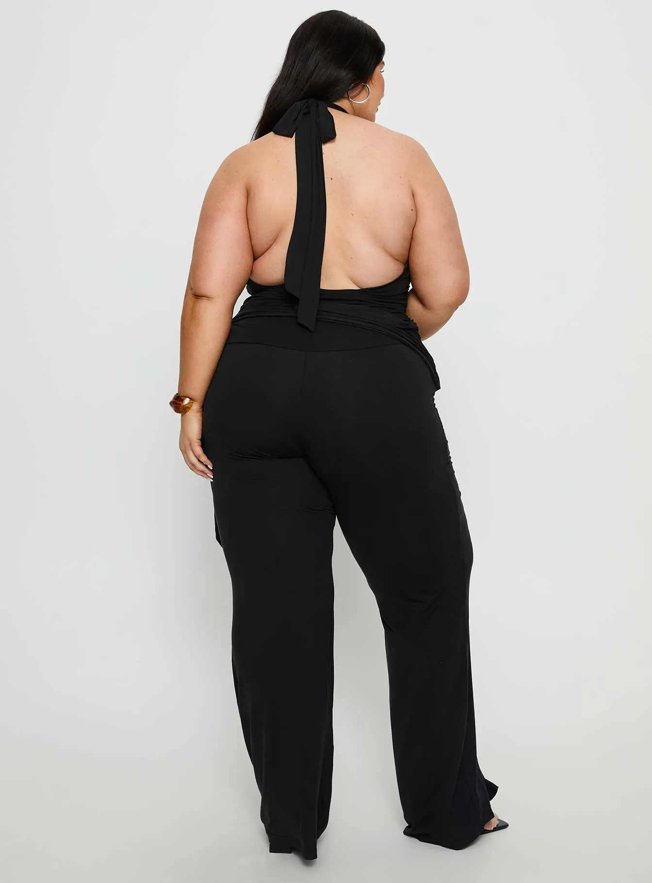Enchantress Wide Leg Jumpsuit Black Curve sold by Princess Polly product image thumbnail 5
