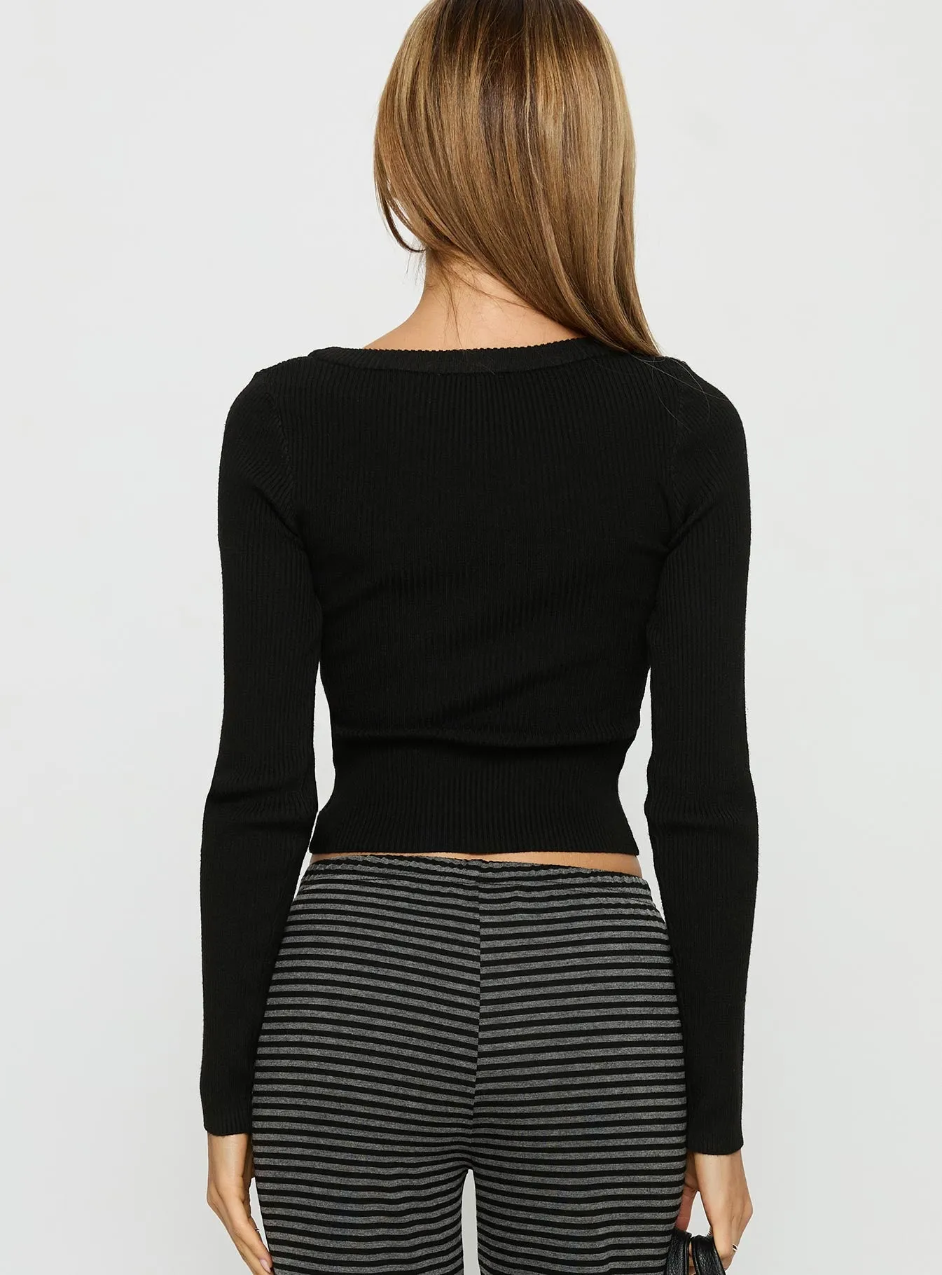 Sorenna Long Sleeve Top Black sold by Princess Polly product image thumbnail 5