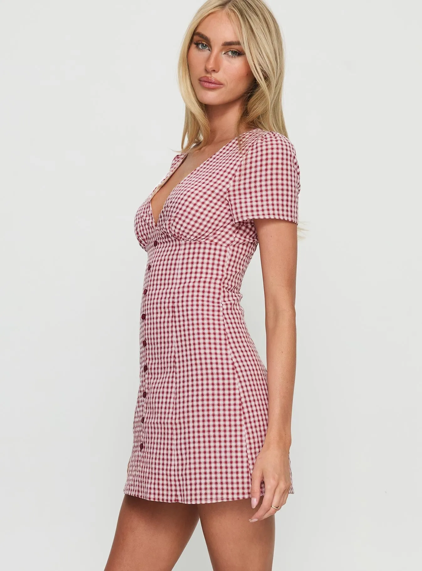 Loveliness Playsuit Red Check sold by Princess Polly product image thumbnail 4
