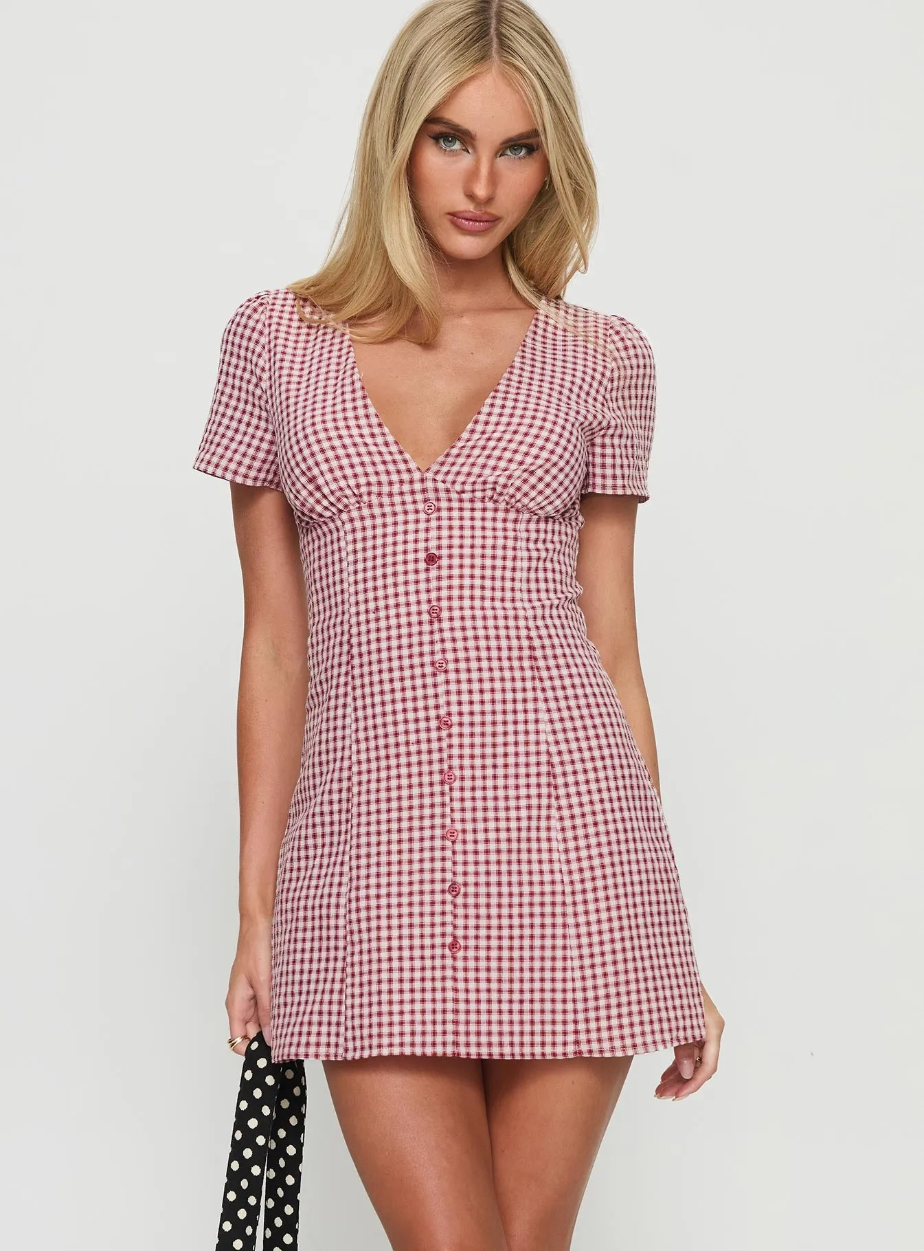 Loveliness Playsuit Red Check sold by Princess Polly product image thumbnail 2