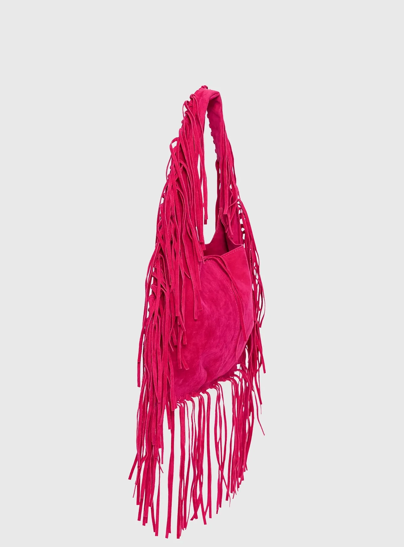 Currents Faux Suede Tassel Shoulder Bag Pink sold by Princess Polly product image thumbnail 3