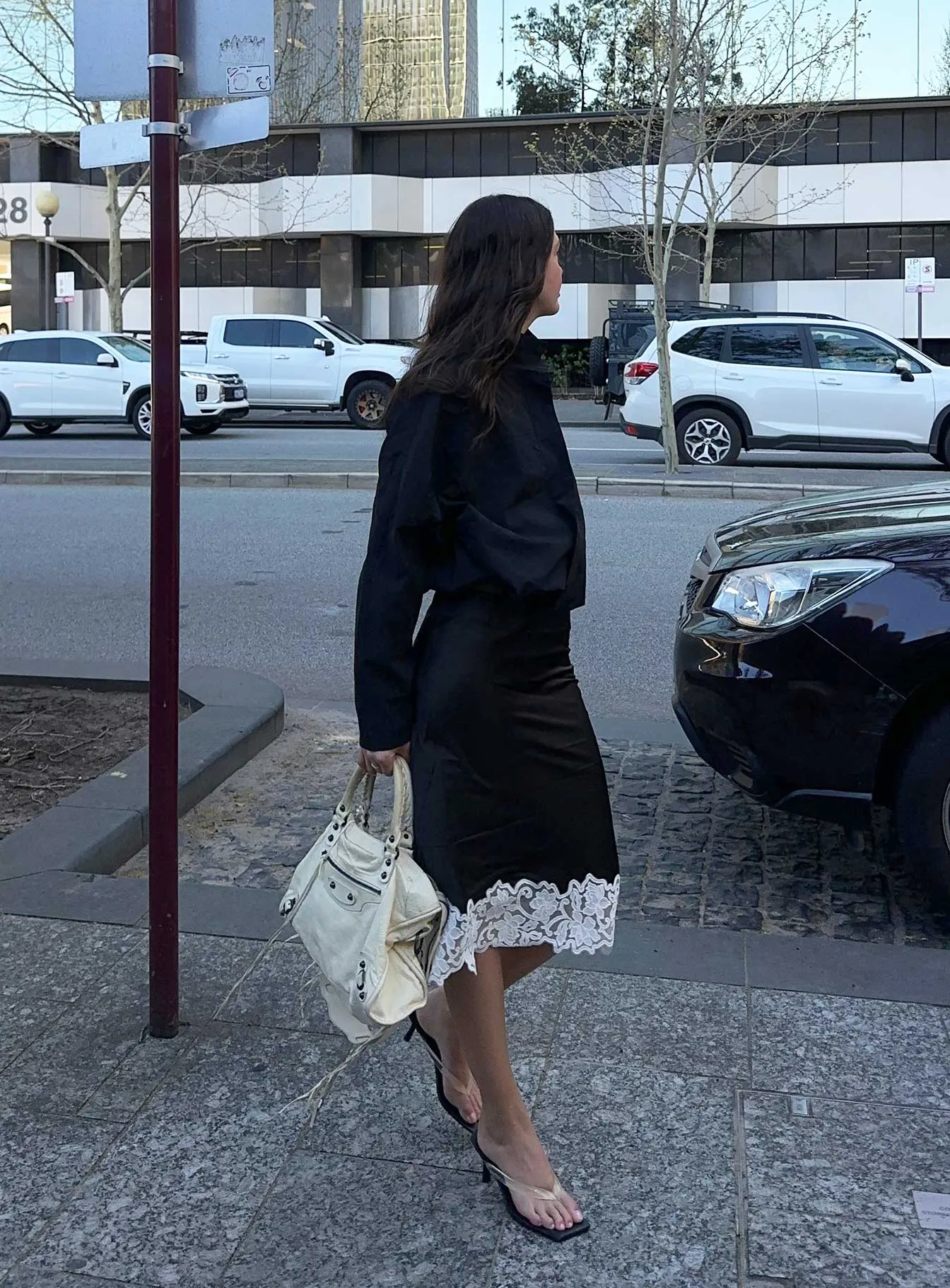 Anchored Midi Skirt Noir sold by Princess Polly
