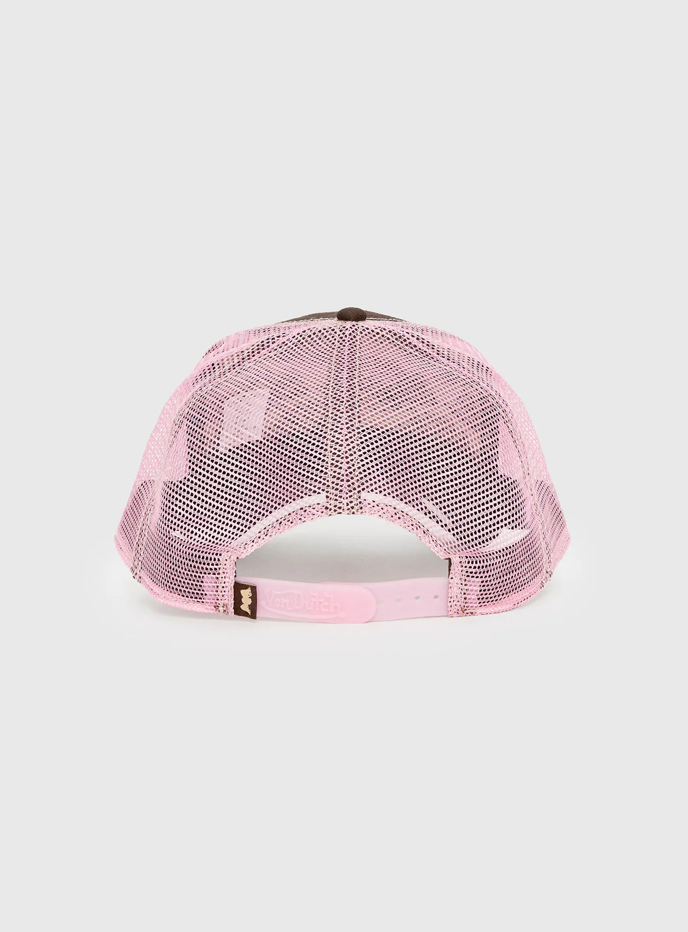 Von Dutch Staple Trucker Hat Brown / Pink sold by Princess Polly product image thumbnail 4