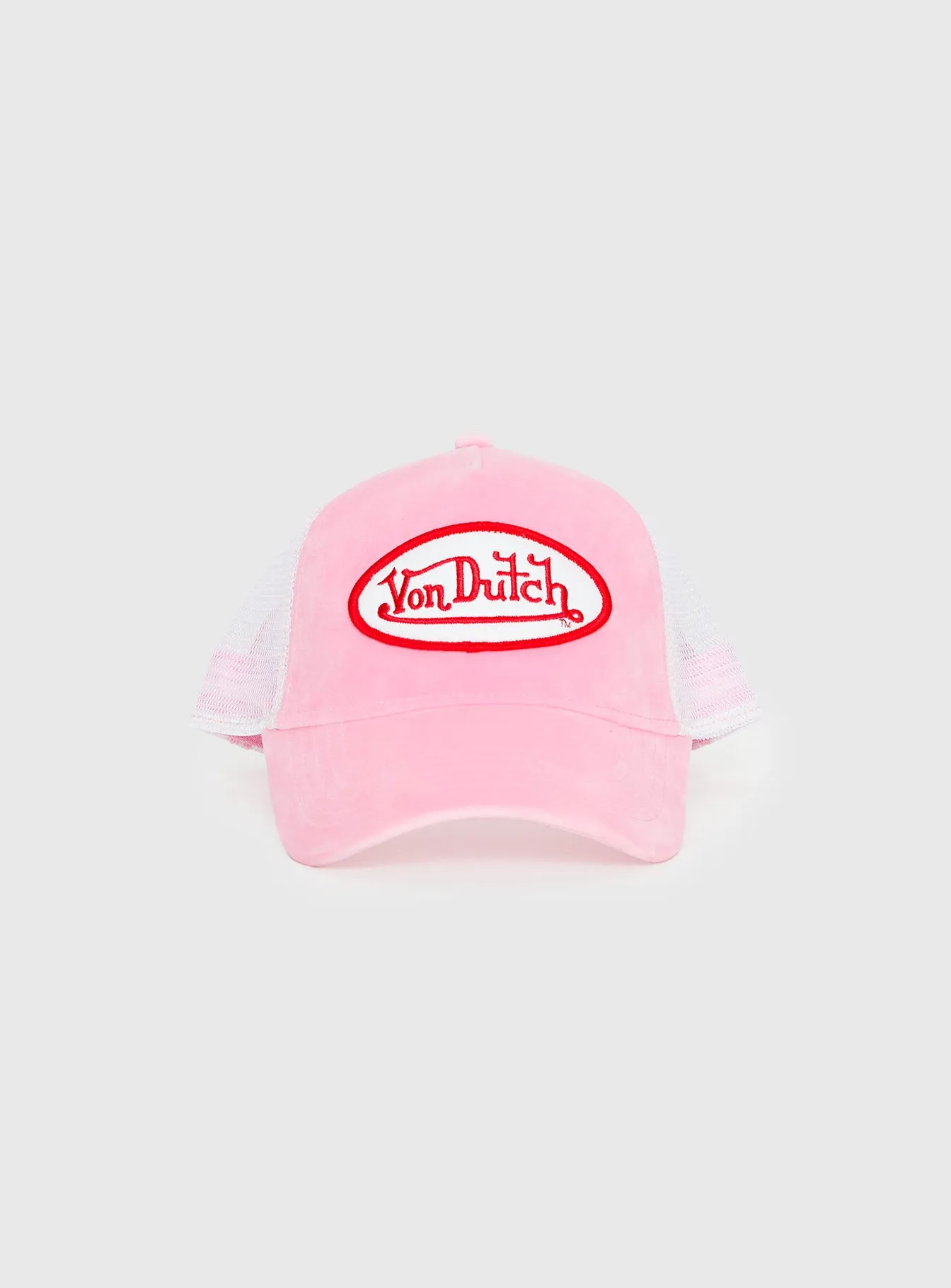 Von Dutch Velvet Trucker Hat Pink sold by Princess Polly product image thumbnail 2