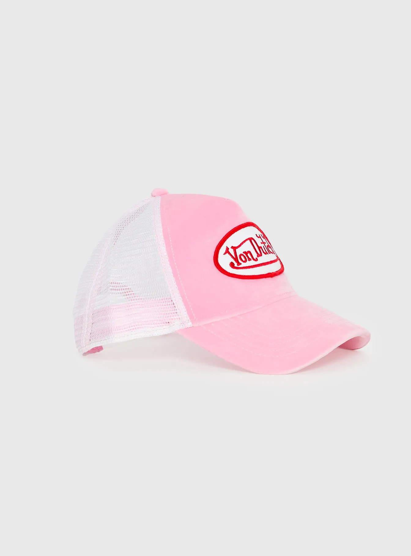 Von Dutch Velvet Trucker Hat Pink sold by Princess Polly product image thumbnail 3