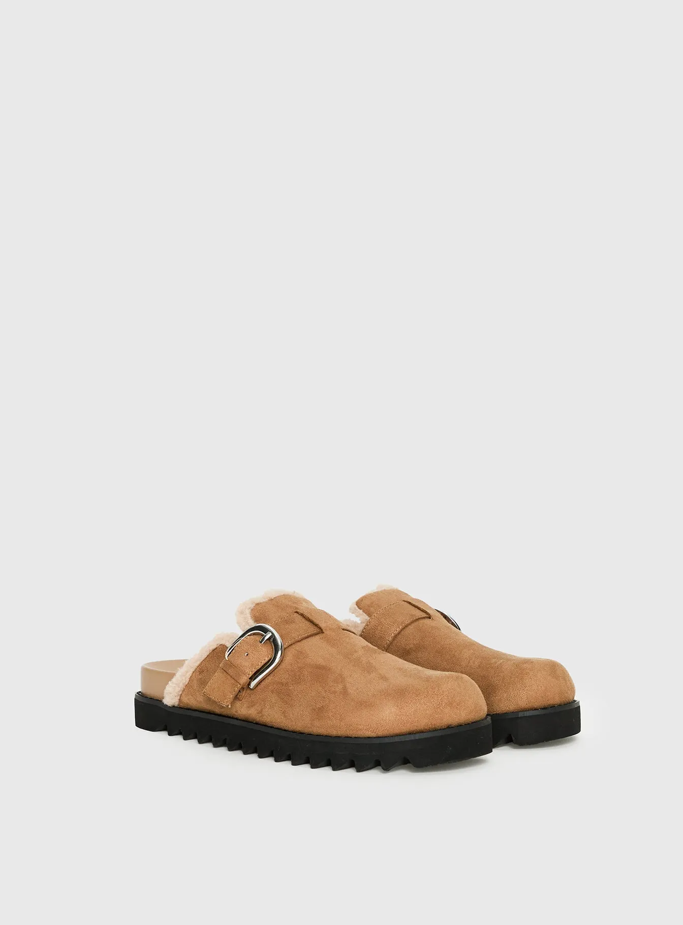 Raxton Faux Suede Clogs Brown sold by Princess Polly product image thumbnail 3
