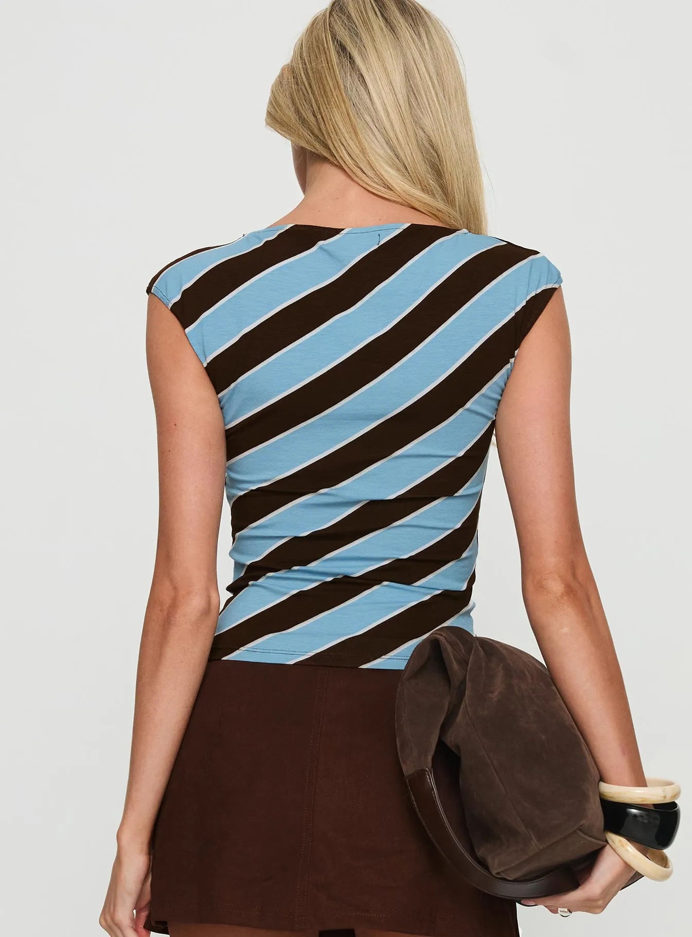 Nova Top Retro Stripe Blue sold by Princess Polly product image thumbnail 5