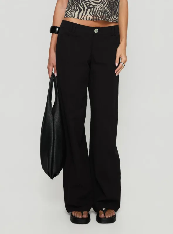 Vendi Low Rise Pant Black sold by Princess Polly