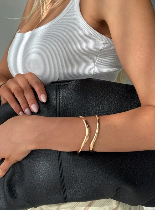 Secret To Love Cuff Gold sold by Princess Polly