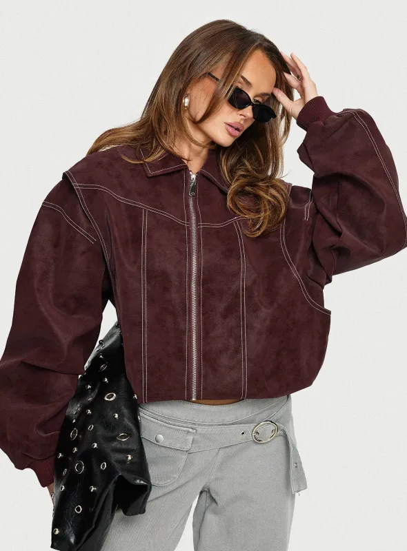 Vista Bomber Jacket Shiraz sold by Princess Polly