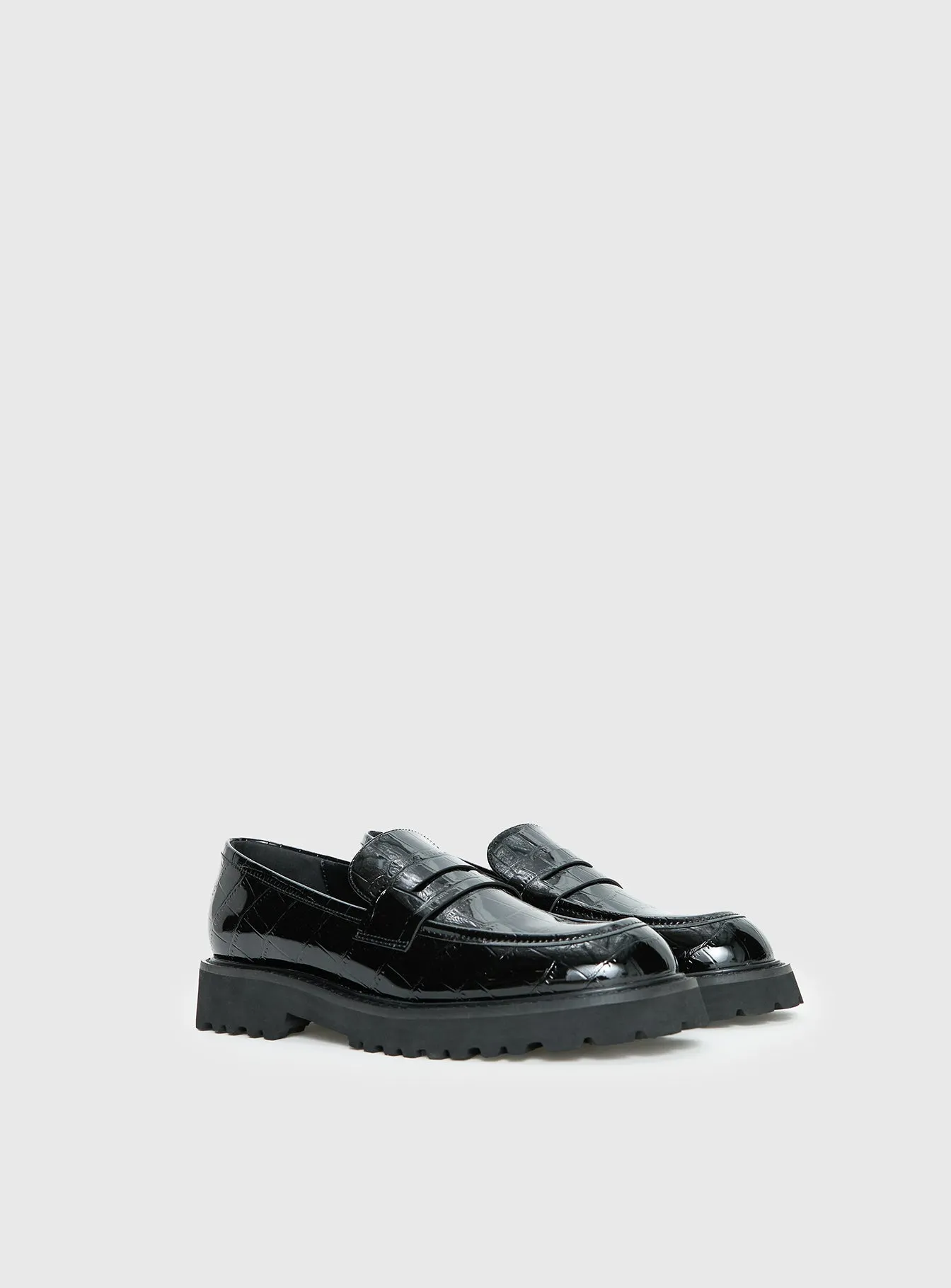 Face The Wind Faux Leather Loafers Black sold by Princess Polly product image thumbnail 3