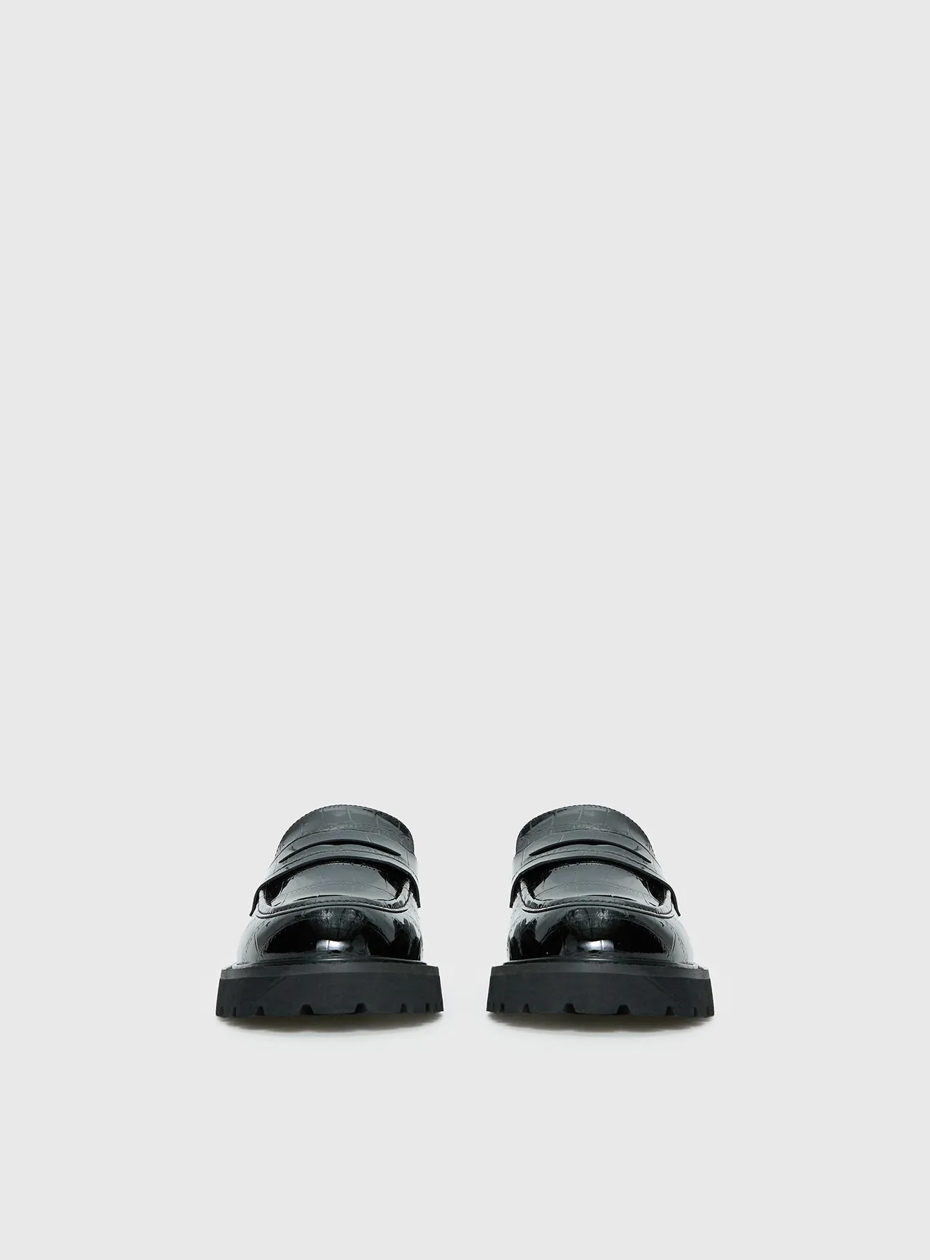 Face The Wind Faux Leather Loafers Black sold by Princess Polly product image thumbnail 4