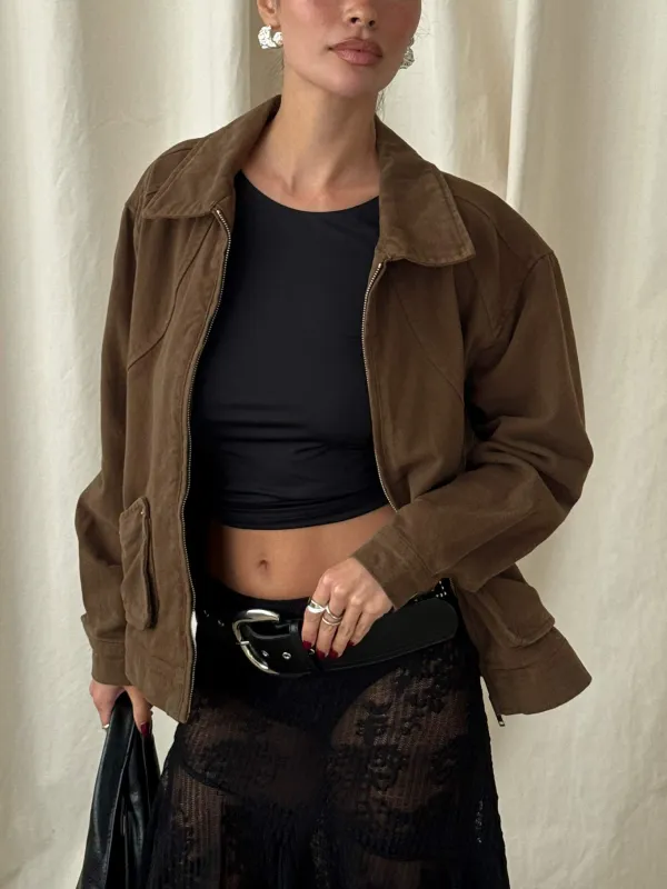 Nelsie Collared Oversized Jacket Green sold by Princess Polly