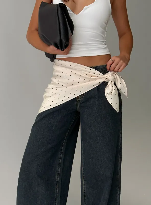 Wanna Be Mine Scarf Cream Polka sold by Princess Polly