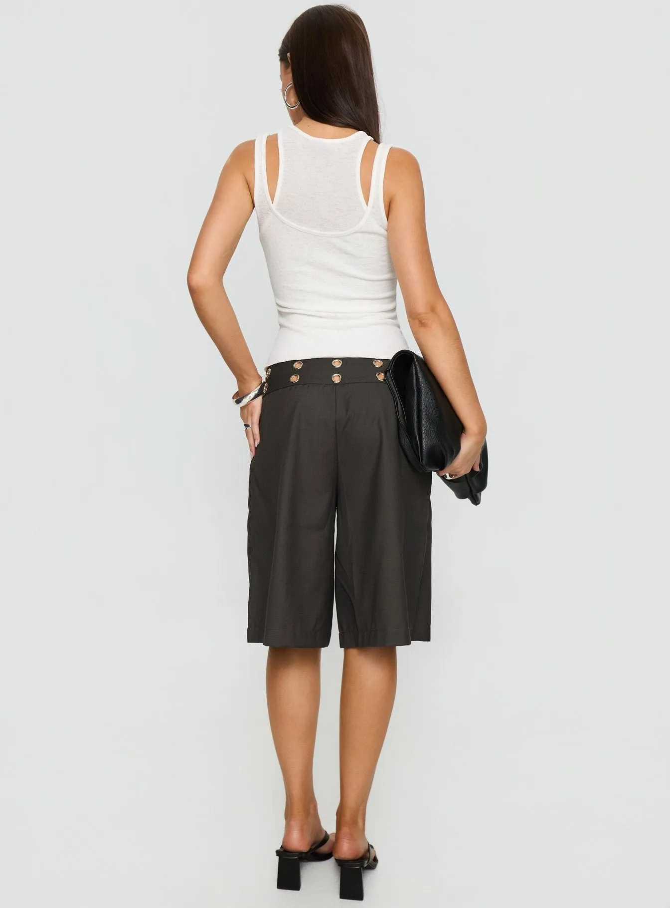 Teza Eyelet Jorts Grey sold by Princess Polly product image thumbnail 5