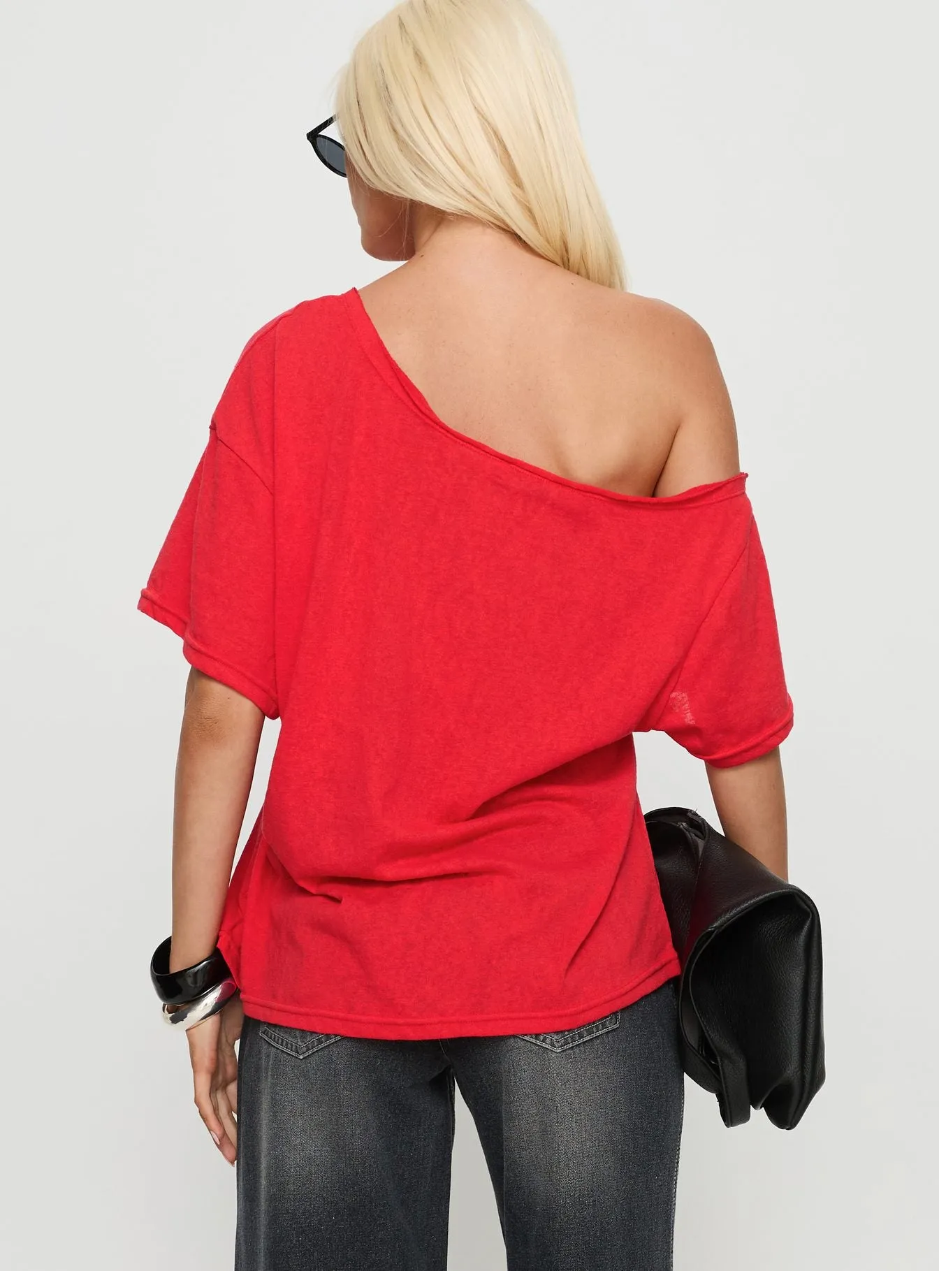 Winny Off Shoulder Tee Red sold by Princess Polly product image thumbnail 5