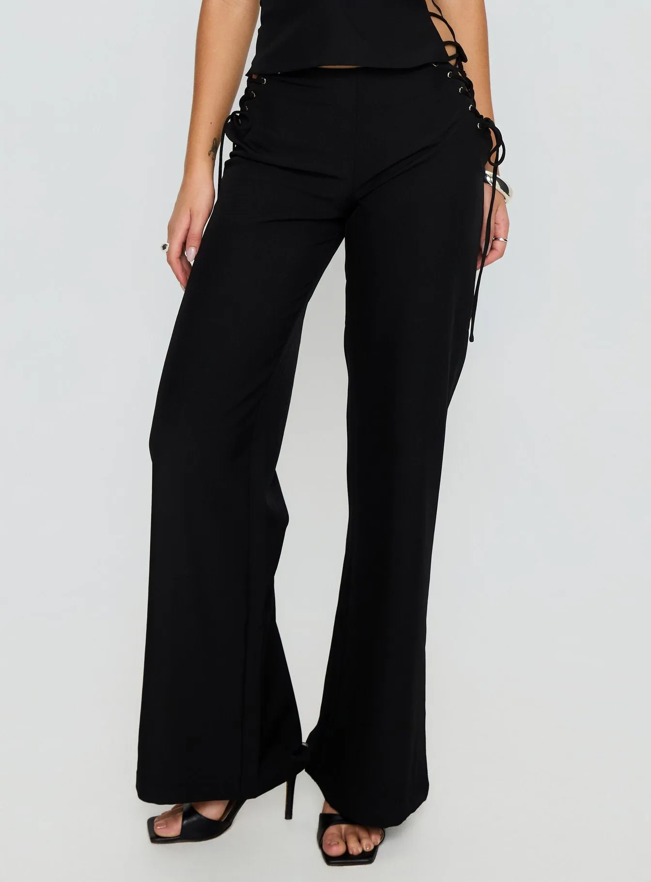 Riane Lace Up Pants Black sold by Princess Polly product image thumbnail 2