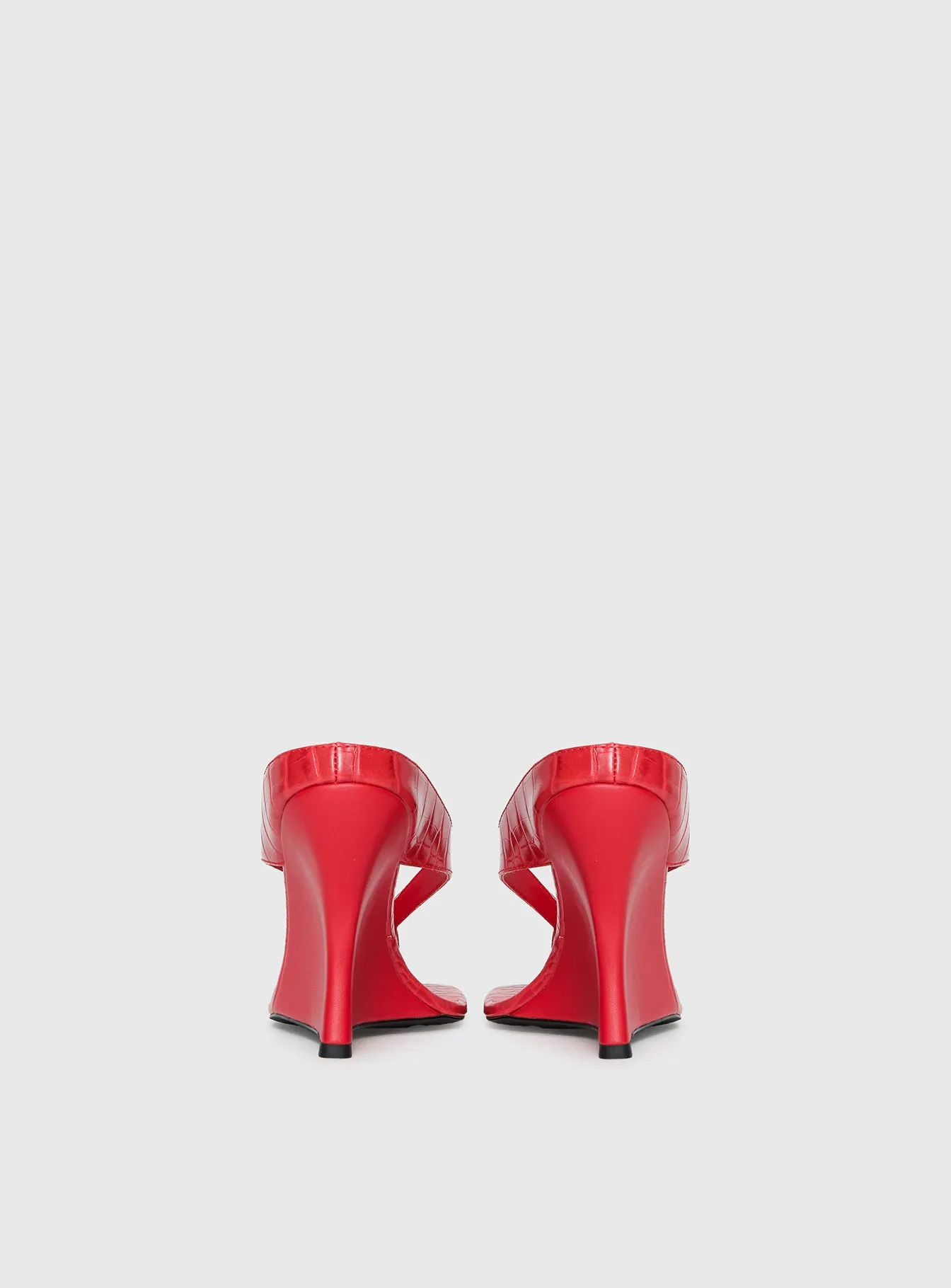 Nylah Wedge Heels Red Croc sold by Princess Polly product image thumbnail 5