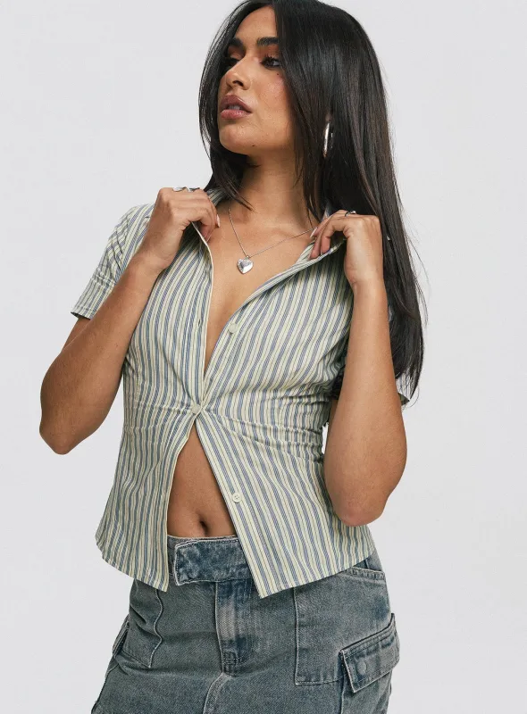 Peppy Shirt Stripe sold by Princess Polly