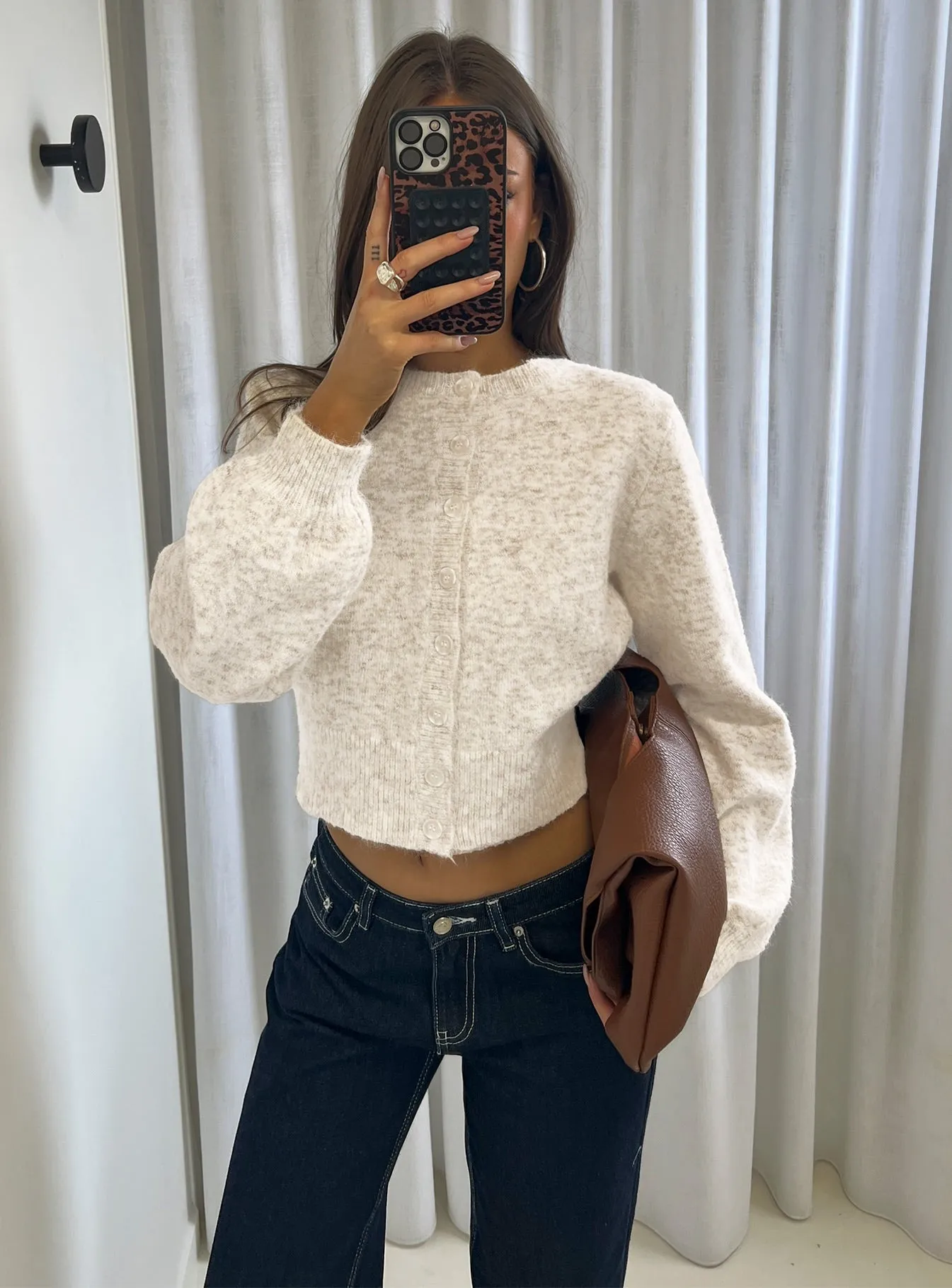 Dawsen Button Down Cardigan Cream sold by Princess Polly