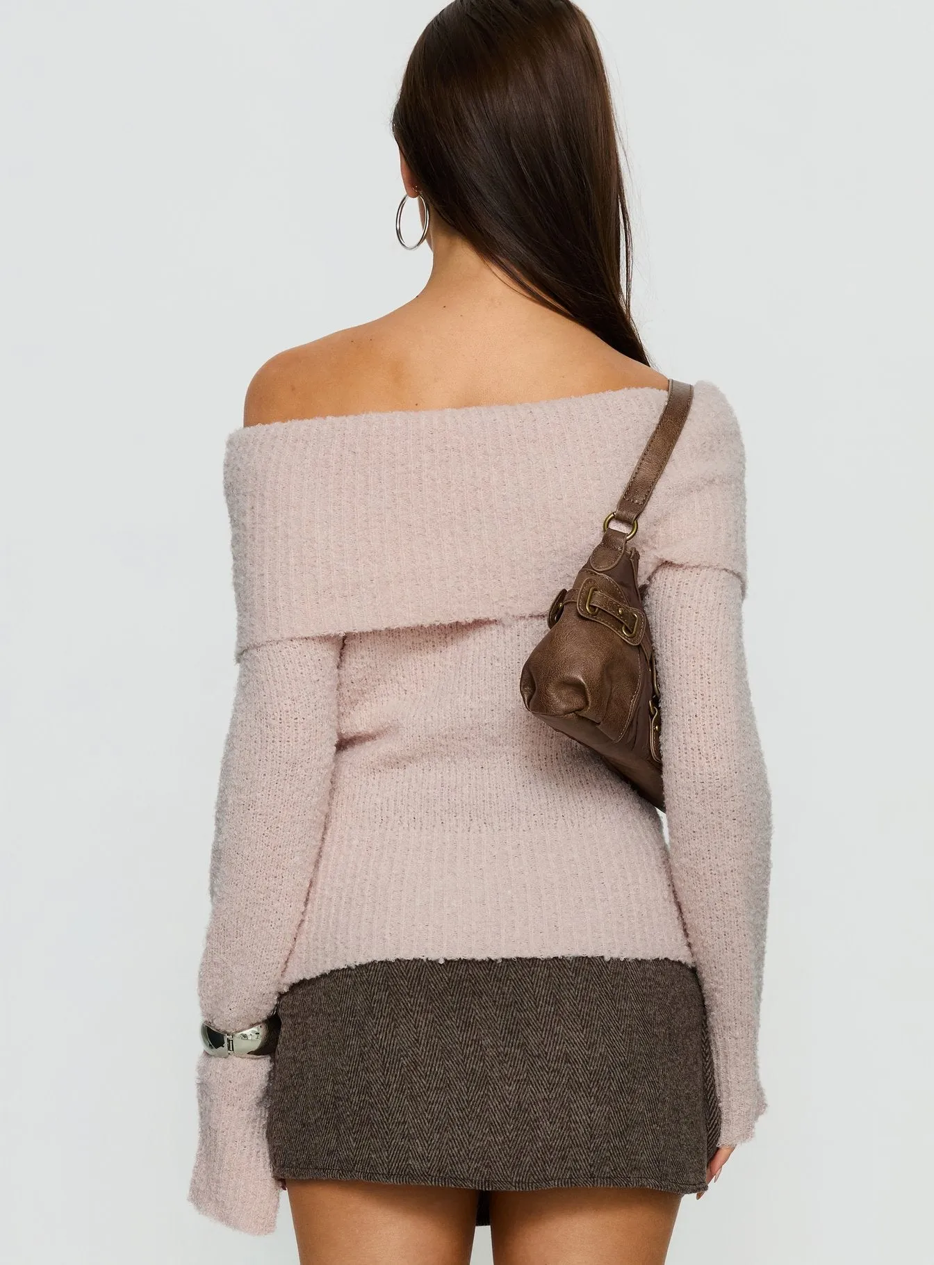 Adelyne Tweed Mini Skirt Brown sold by Princess Polly product image thumbnail 4