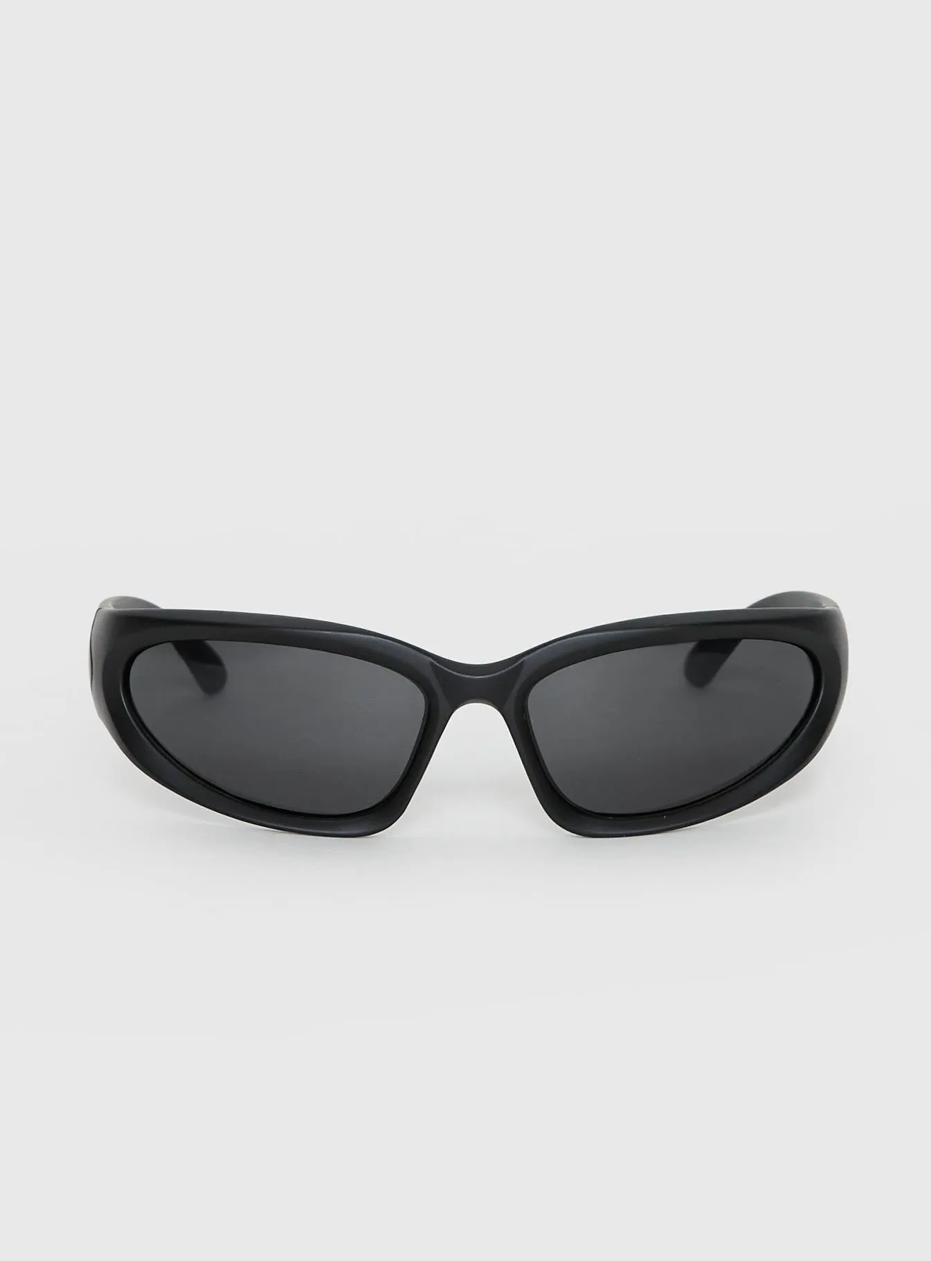 Huxlee Curved Sunglasses Black sold by Princess Polly product image thumbnail 2