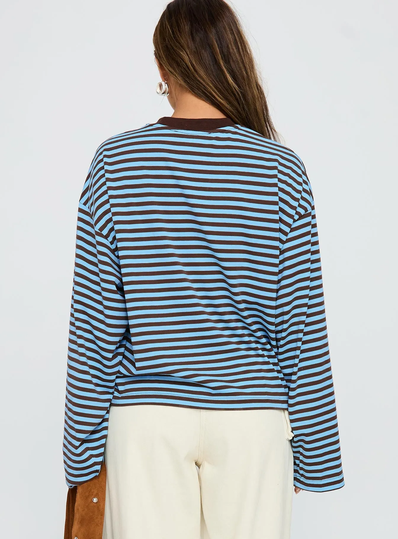 Bloom Long Sleeve Chocolate Sea Stripe sold by Princess Polly product image thumbnail 5