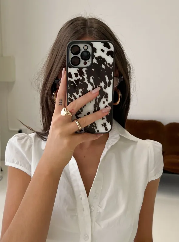 Retro Dream iPhone Case Cow Print sold by Princess Polly